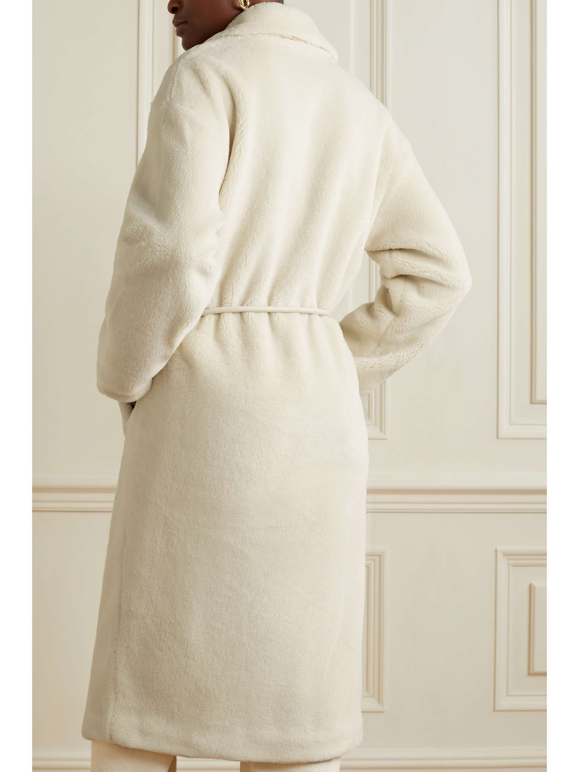 ANINE BING Sasha oversized belted fleece coat