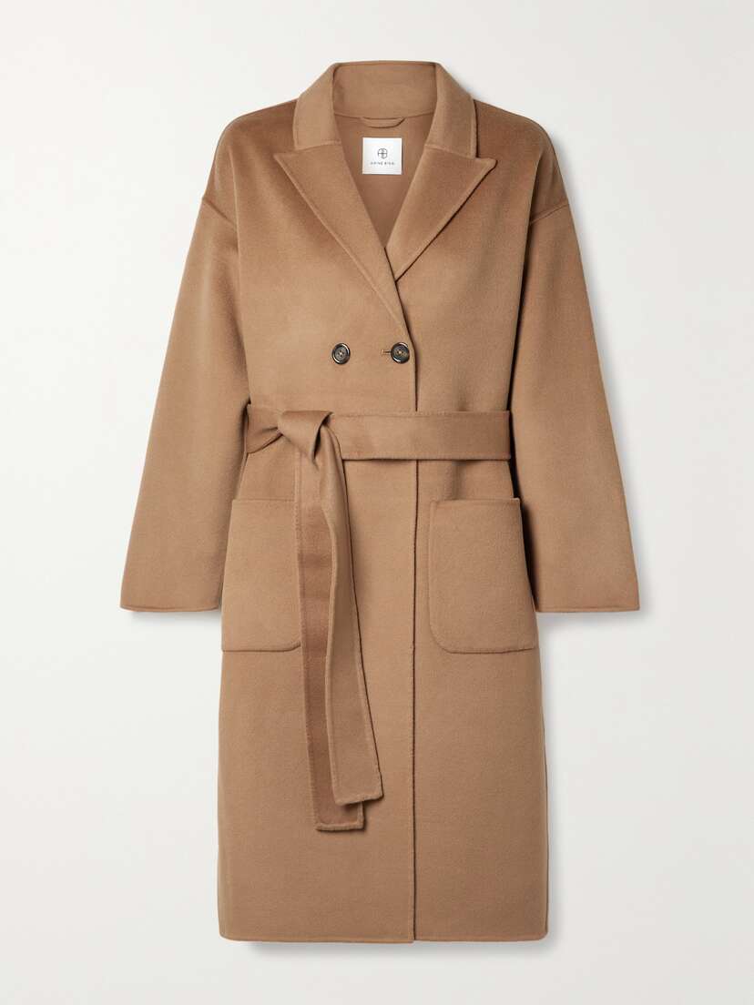 Anine Bing Dylan Double-breasted Wool And Cashmere-blend Coat