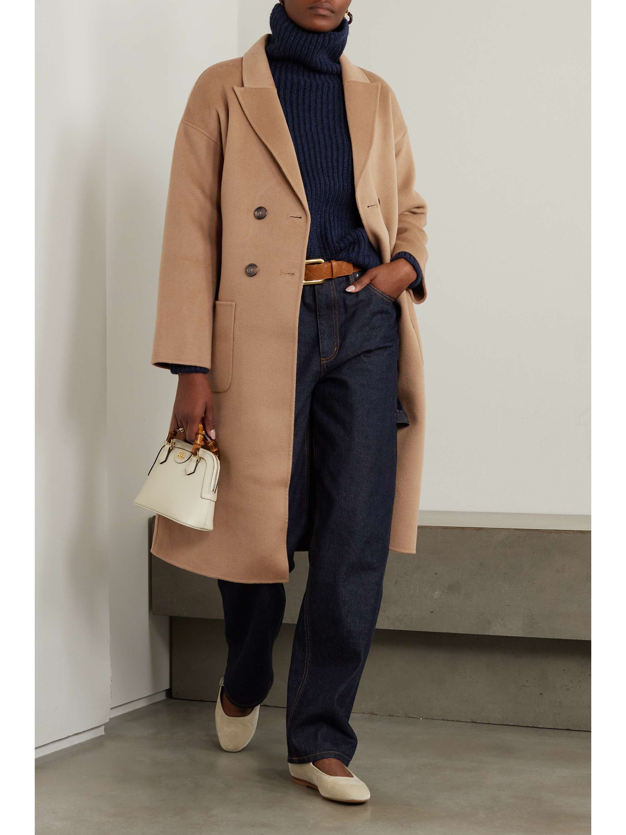 ANINE BING Dylan double-breasted wool and cashmere-blend coat