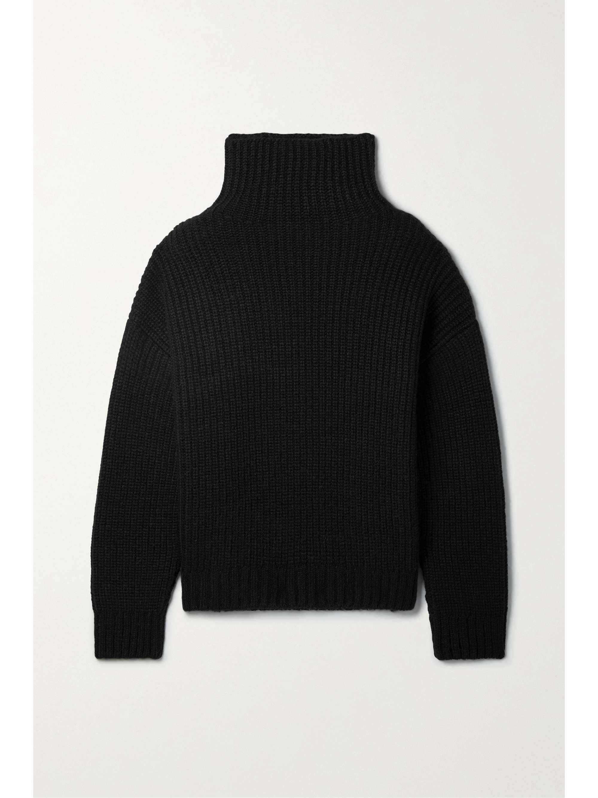 oversized black turtleneck sweater