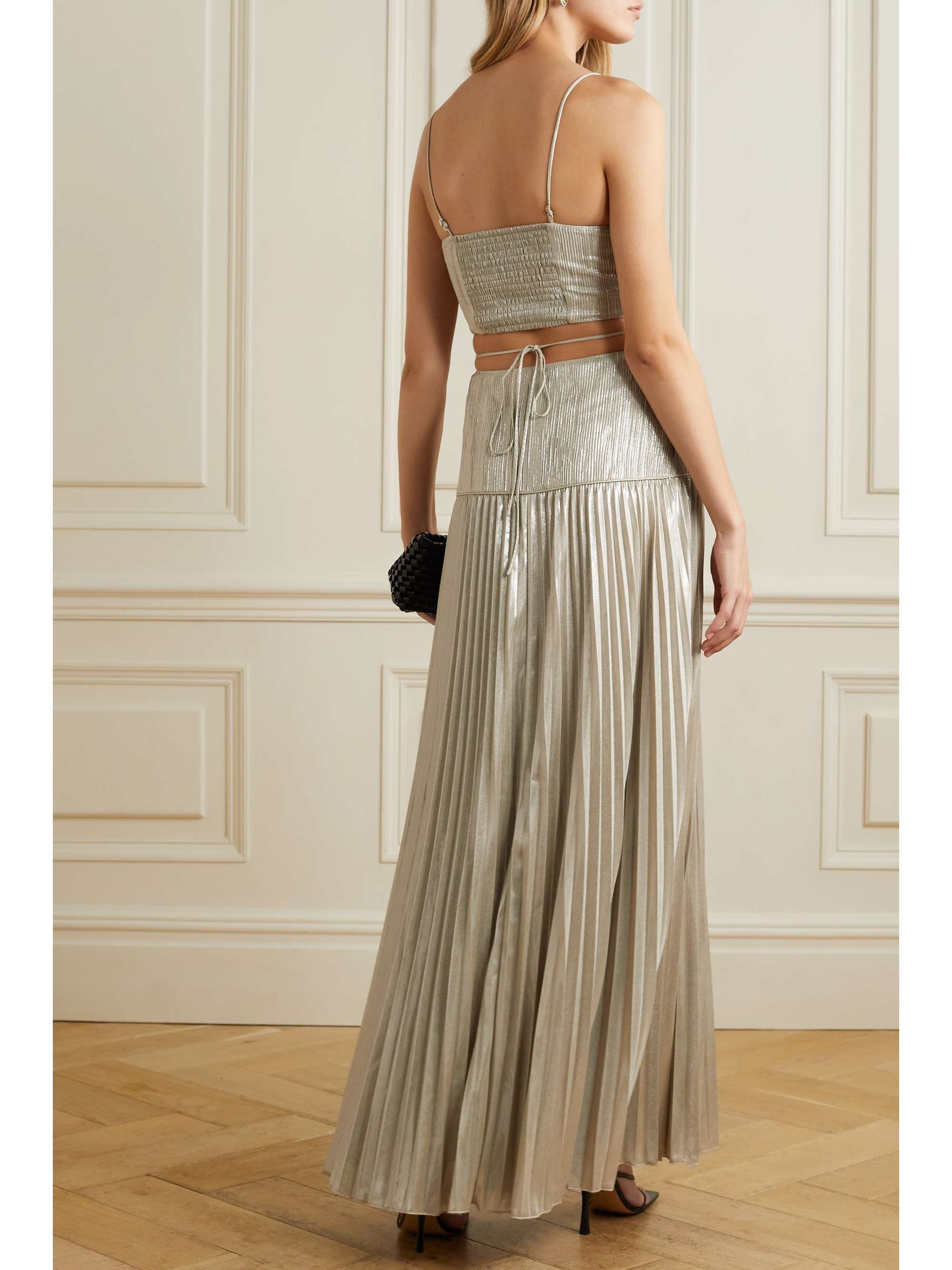 lame maxi dress
