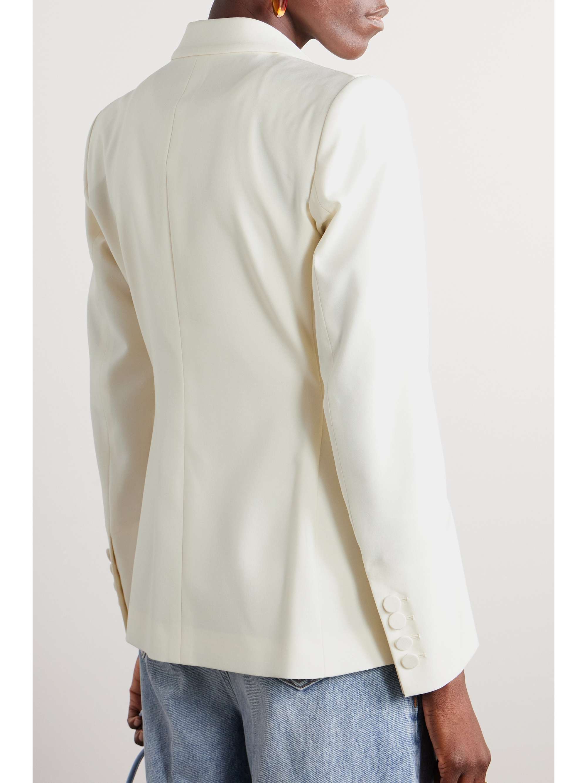 BLAZÉ MILANO First Class Charmer double-breasted silk-trimmed wool blazer