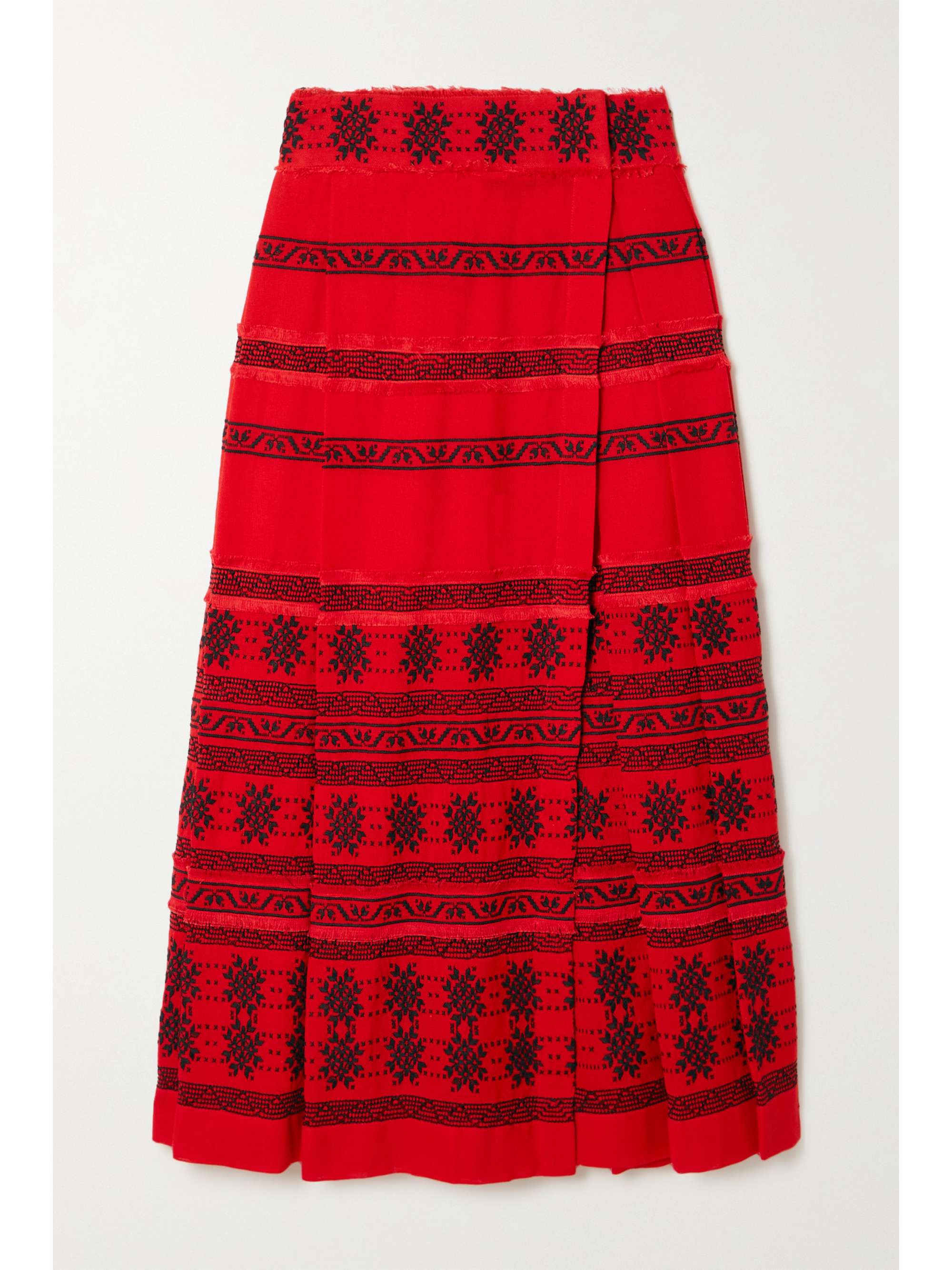 floral print maxi flared skirt