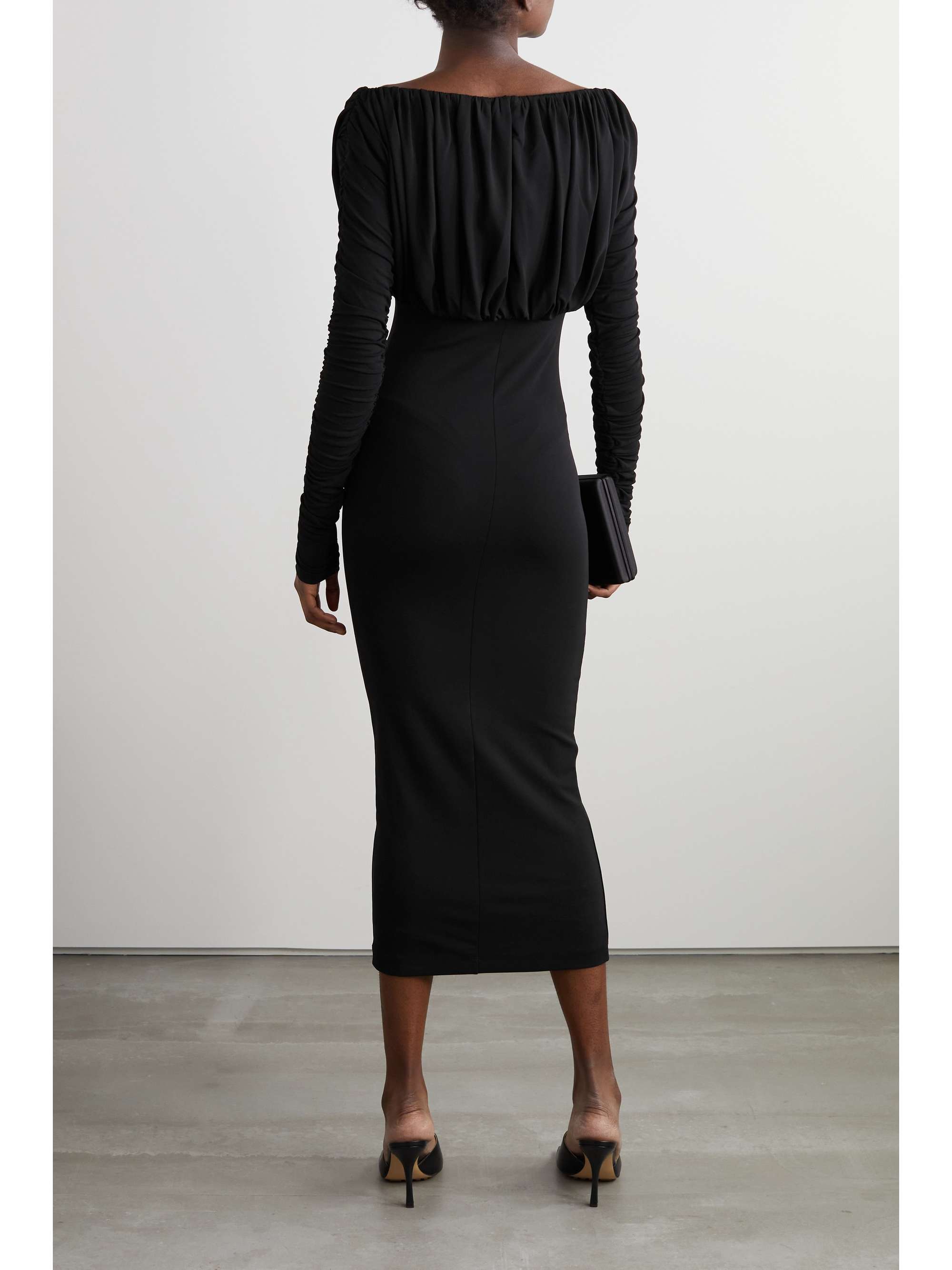 TOVE + NET SUSTAIN Riley ruched stretch-jersey midi dress
