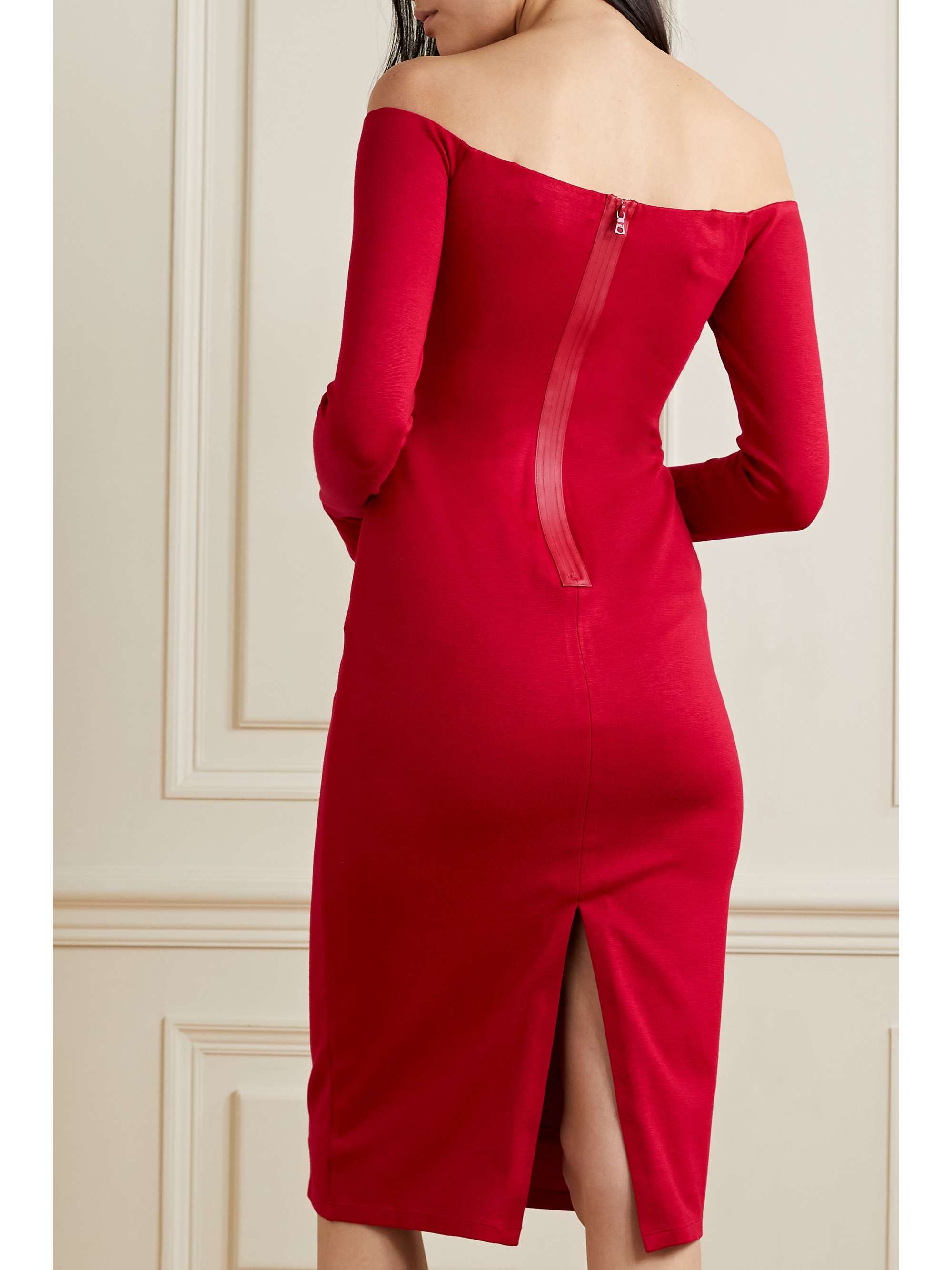 ALICE + OLIVIA Dorinda off-the-shoulder stretch-jersey dress