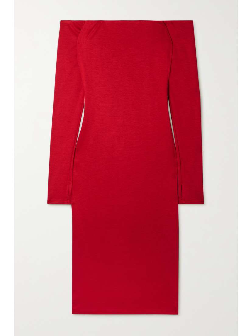 Alice + Olivia Dorinda Off-the-shoulder Stretch-jersey Dress