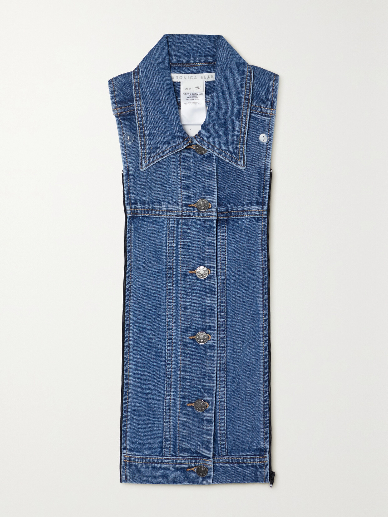 Shop Veronica Beard Slate Denim Dickey In Blue