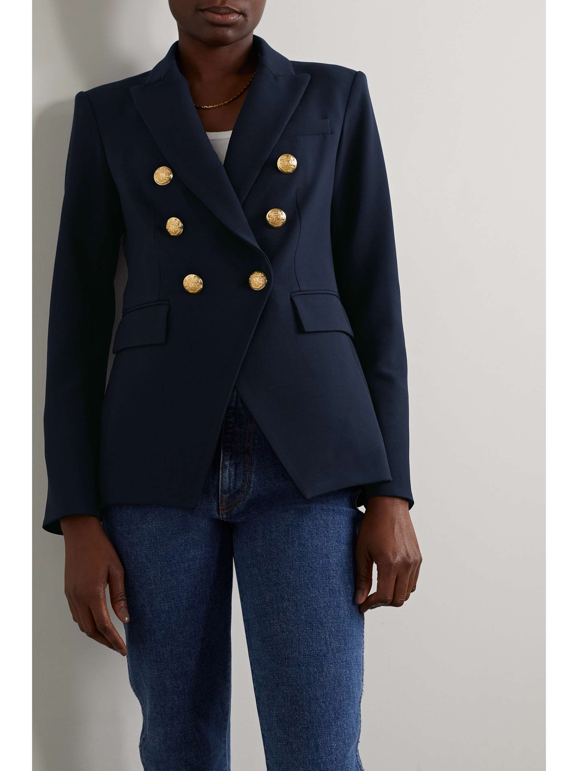 VERONICA BEARD Blazer à double boutonnage en grain de poudre Miller Dickey