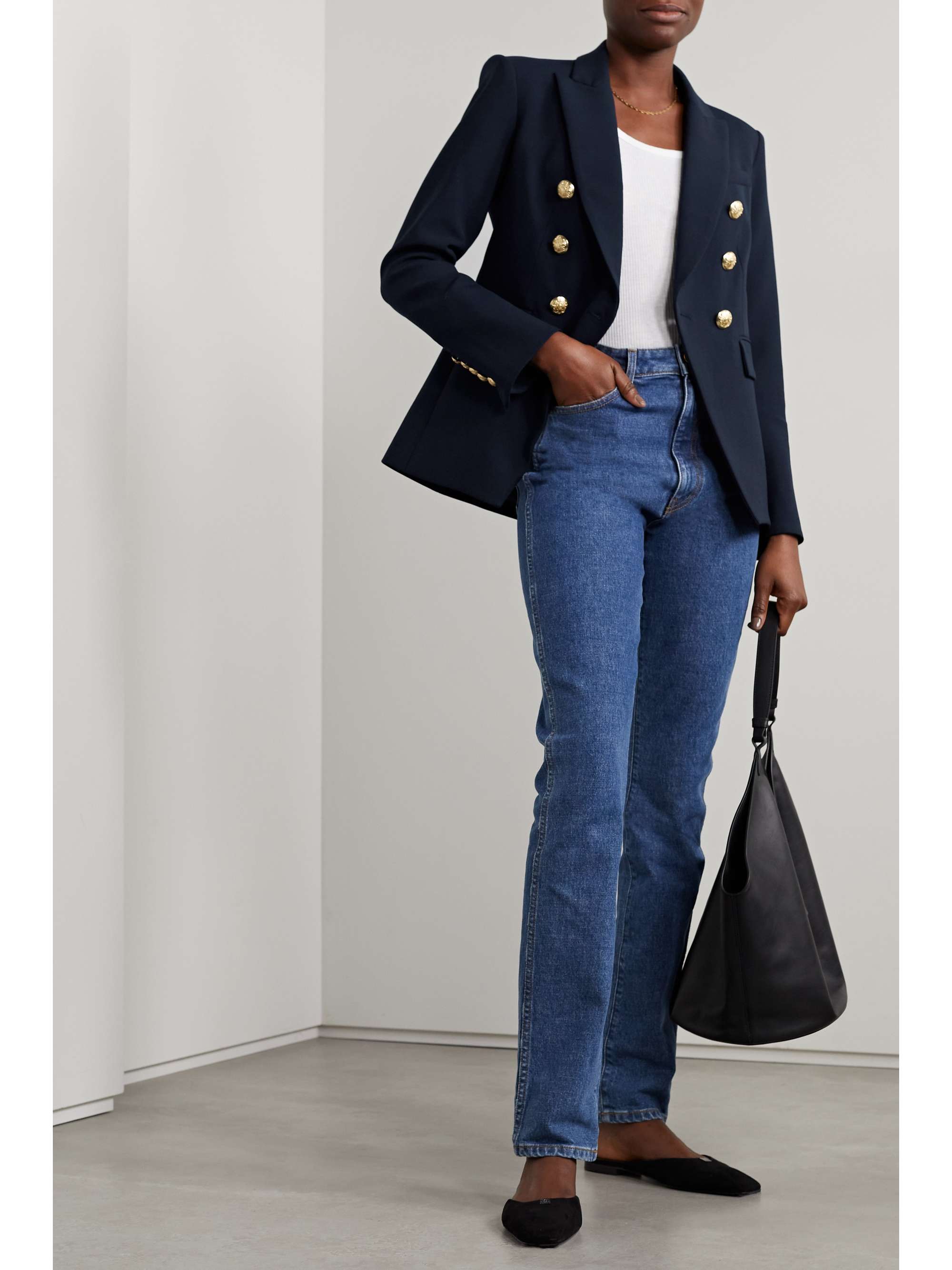 VERONICA BEARD Blazer à double boutonnage en grain de poudre Miller Dickey