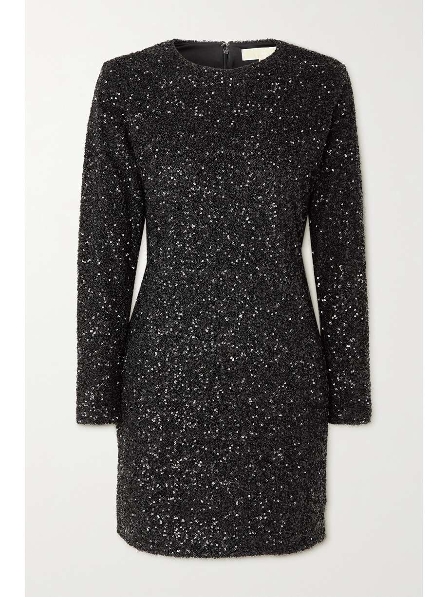 Sequin Tulle Mini Dress