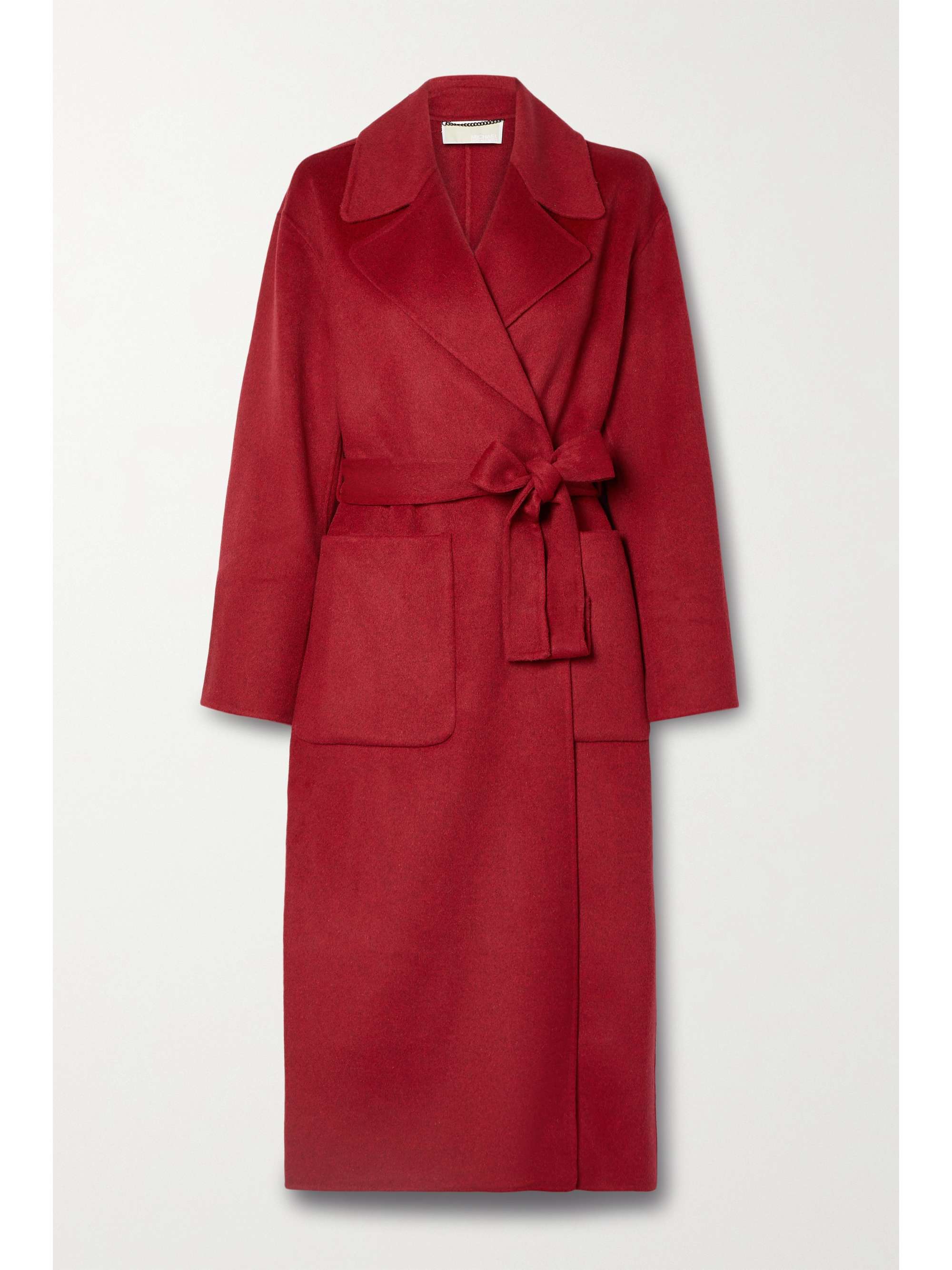 michael kors wool blend wrap coat