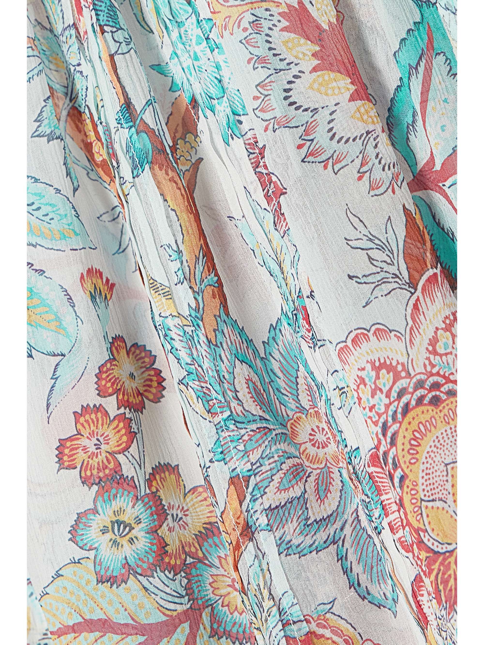 ETRO Pleated floral-print silk-chiffon blouse
