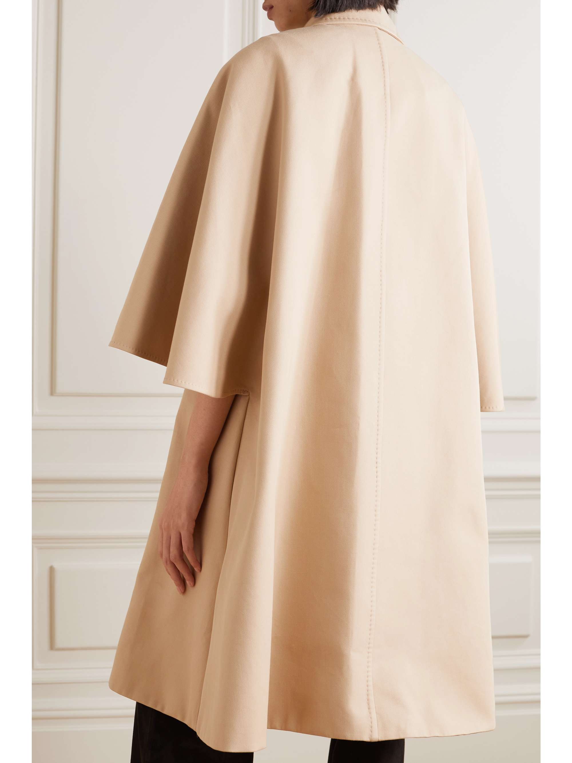 MAX MARA Jader cape-effect cotton-gabardine trench coat