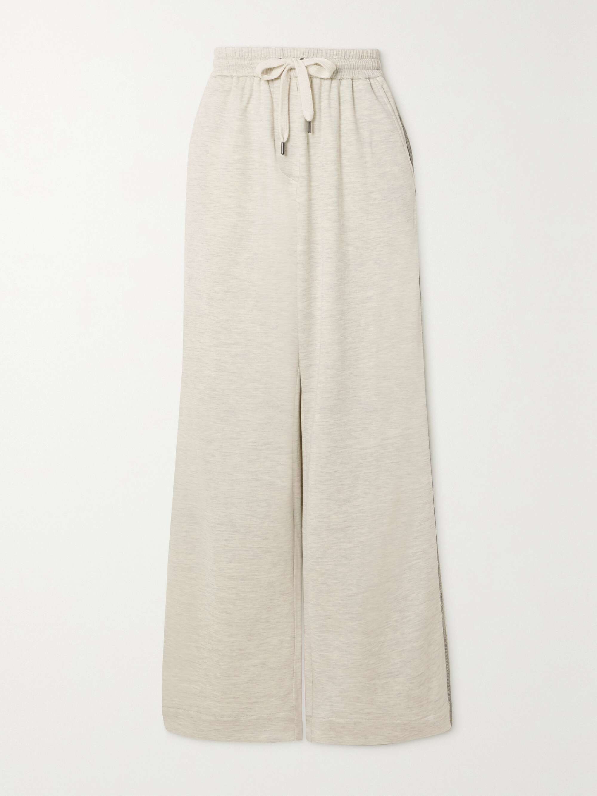 Light gray Bead-embellished cotton 
