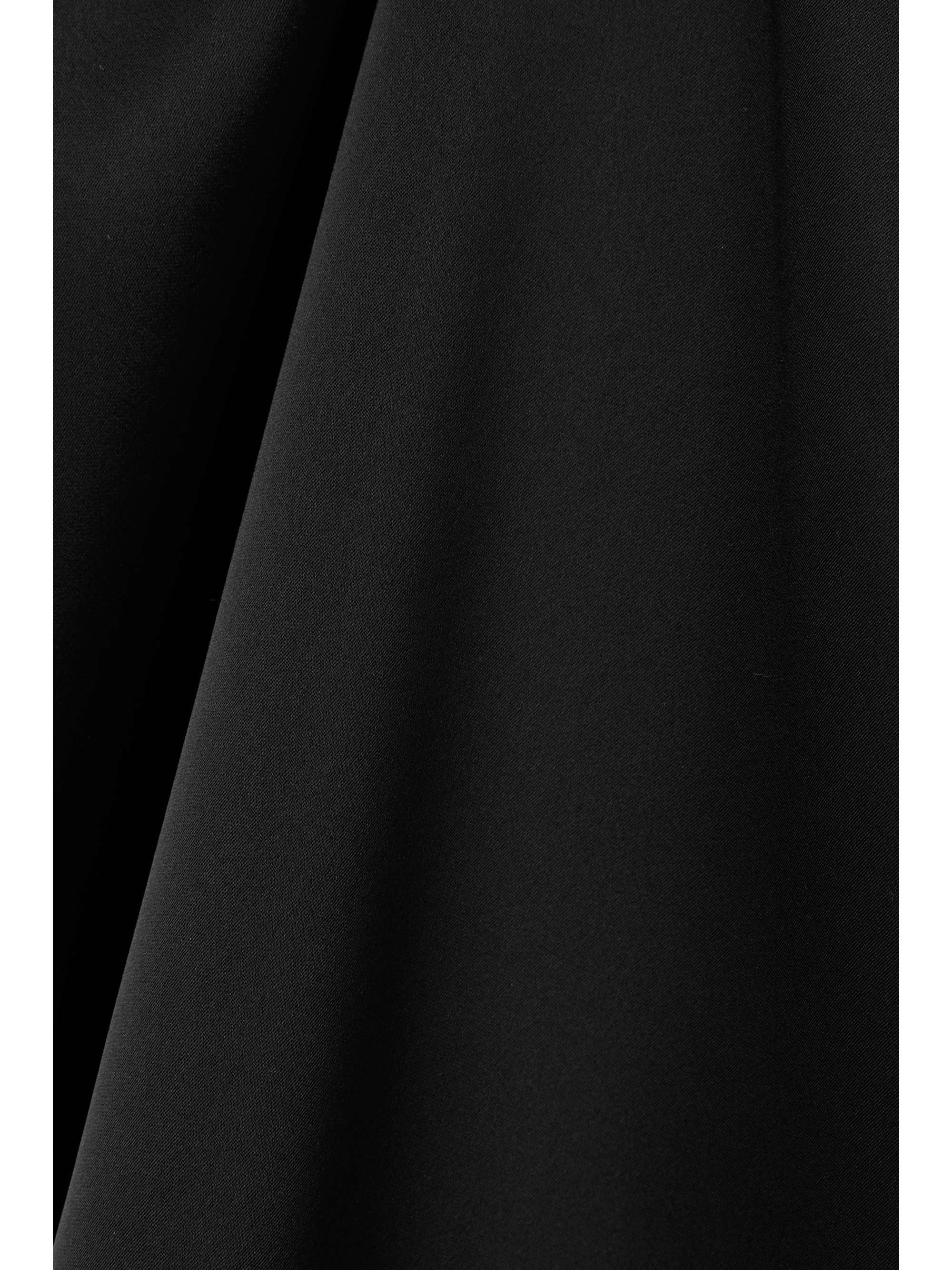 THEORY Belted paneled satin and chiffon dress
