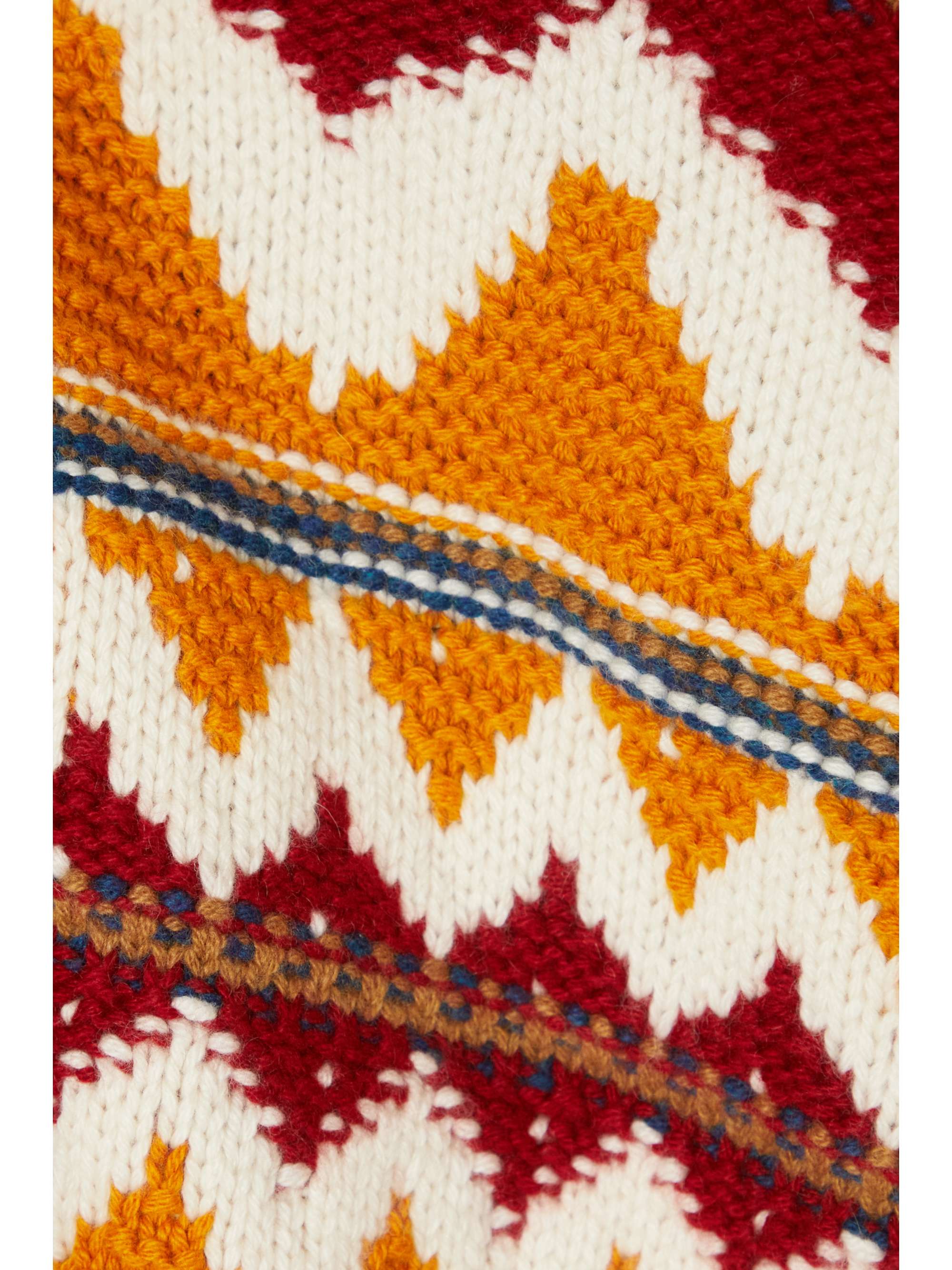LORO PIANA Achillea jacquard-knit cashmere turtleneck sweater