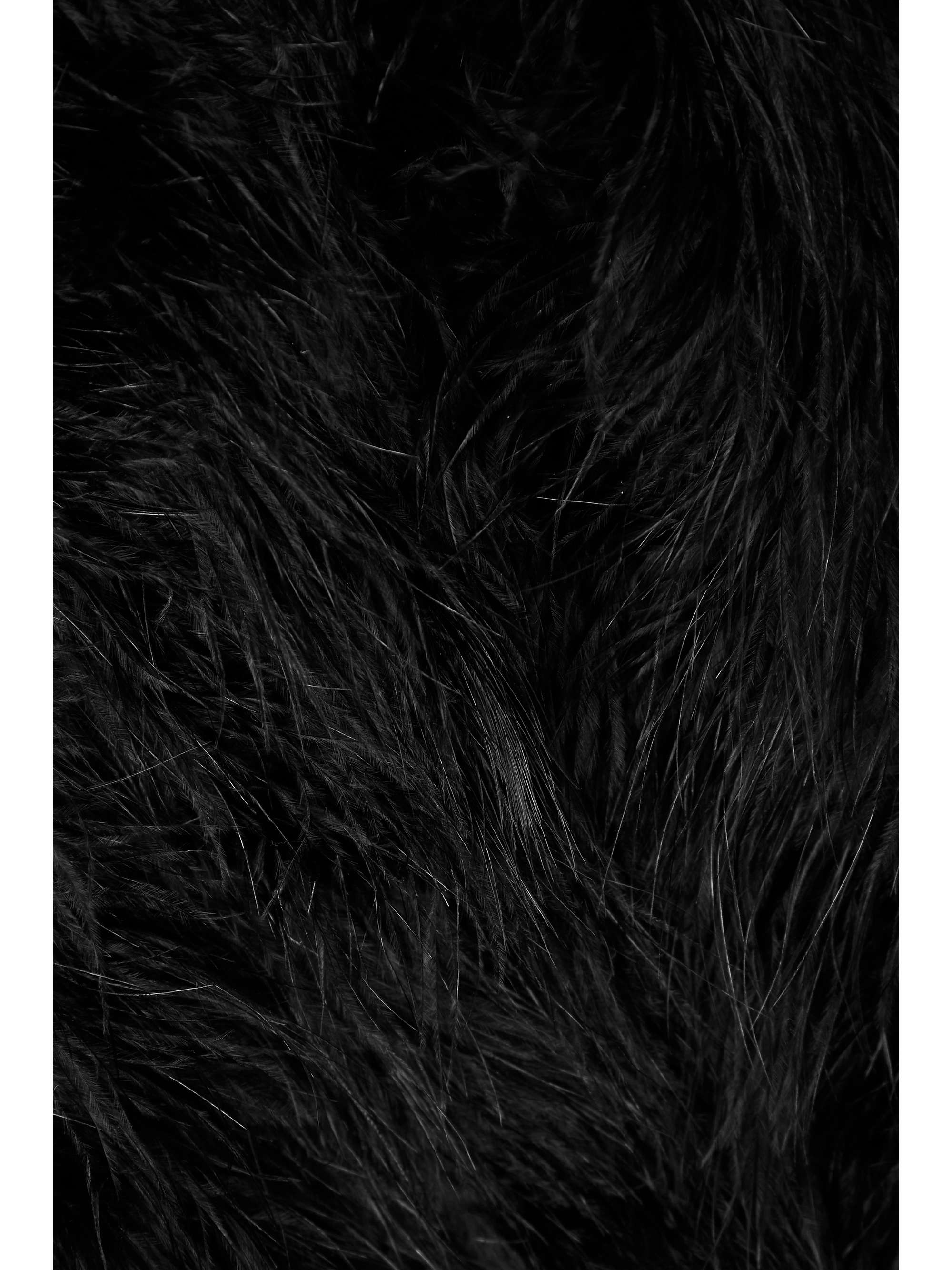 YVES SALOMON Cropped feathered satin jacket