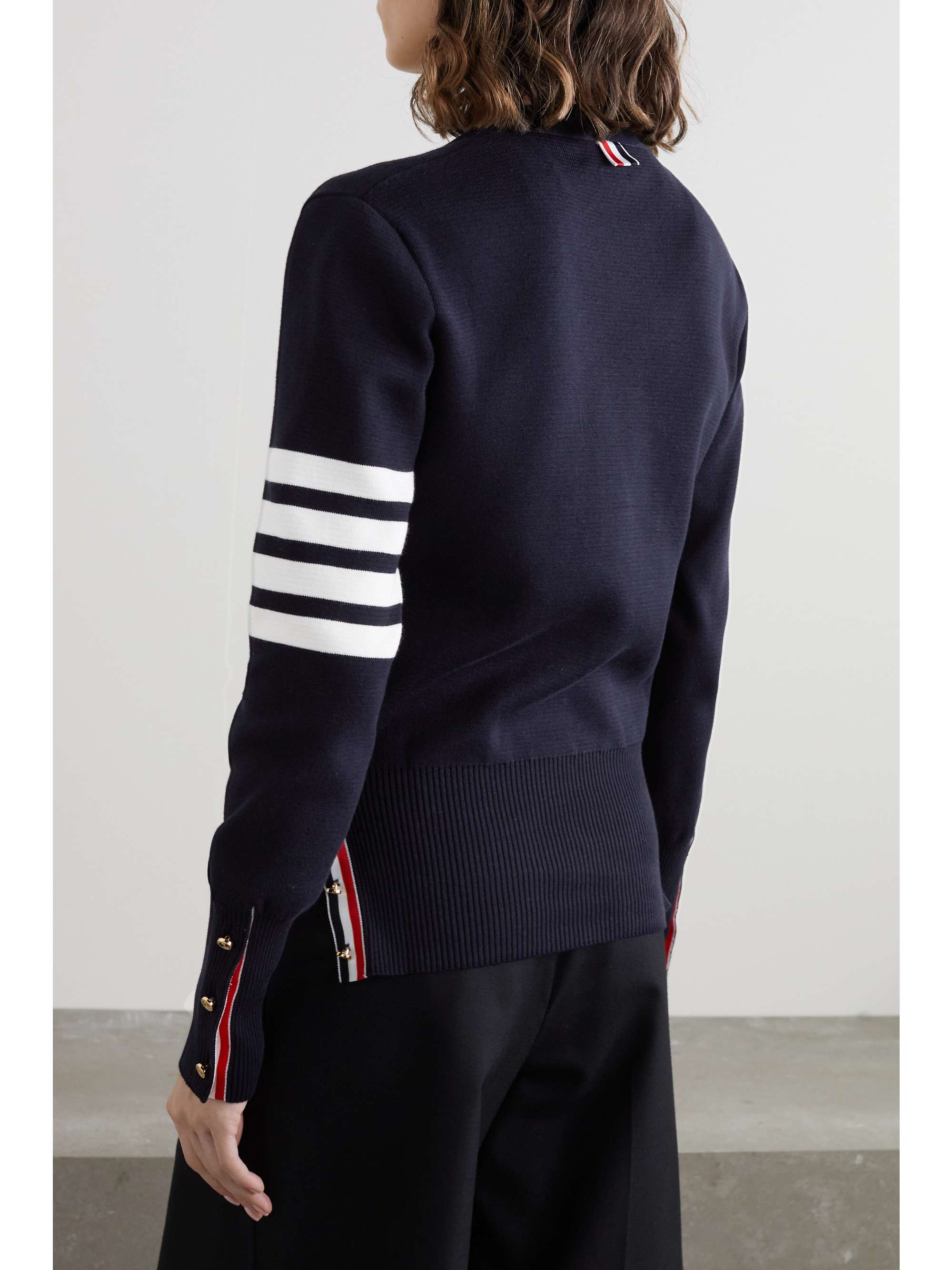 striped cotton cardigan | THOM BROWNE 