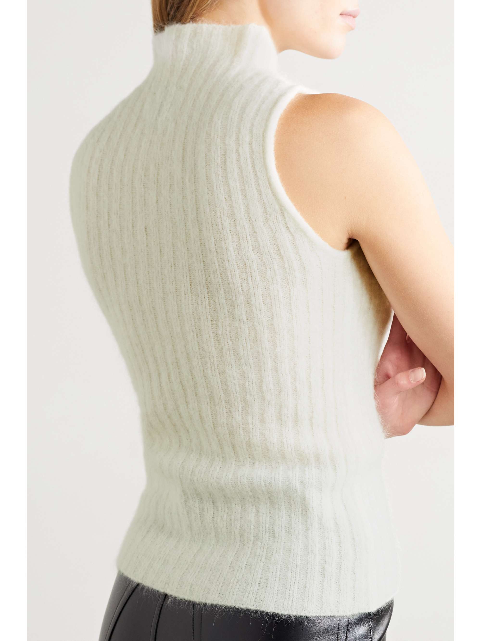 ANINE BING Miranda ribbed-knit turtleneck tank