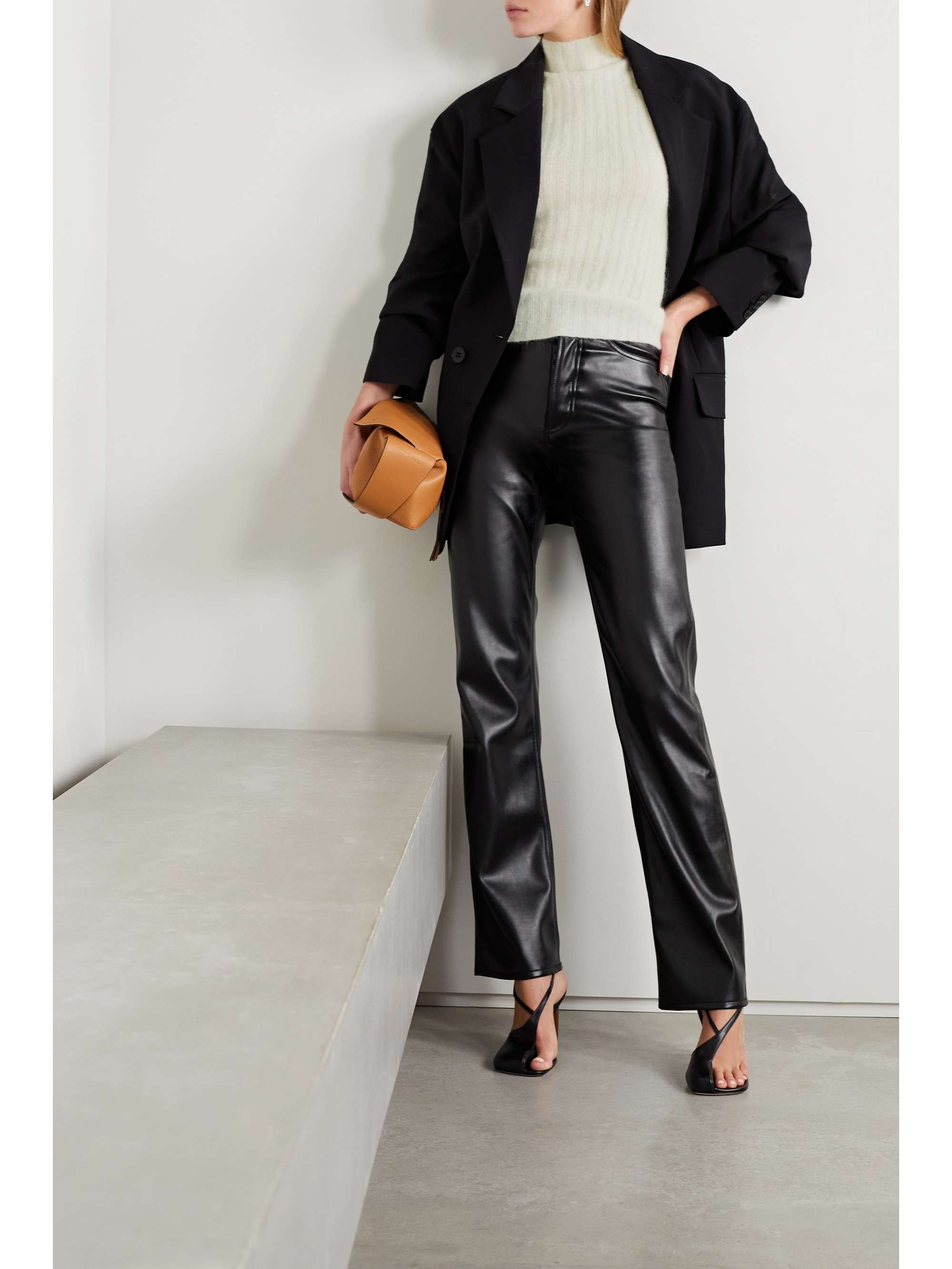 ANINE BING Miranda ribbed-knit turtleneck tank