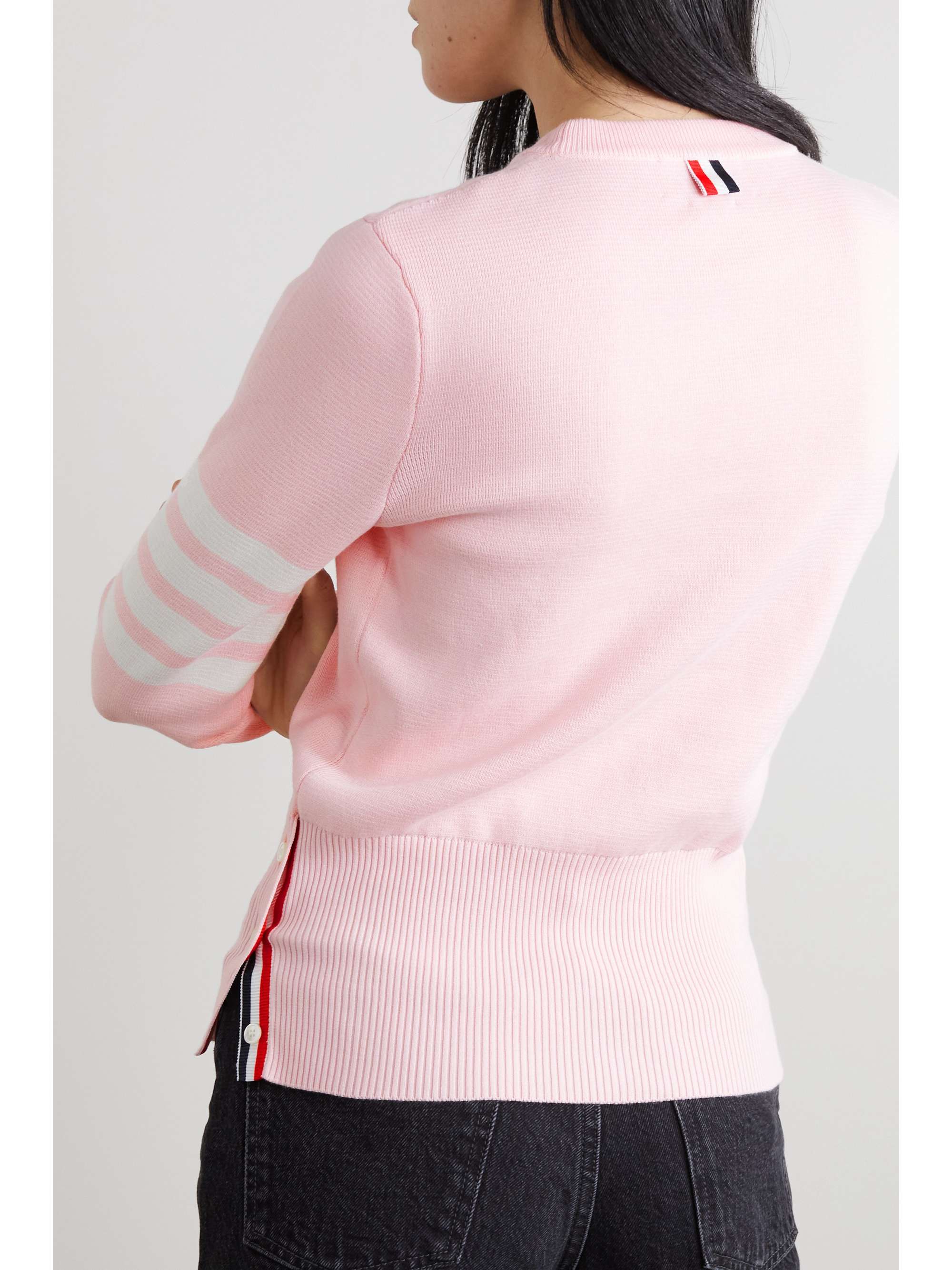 thom browne pink sweater