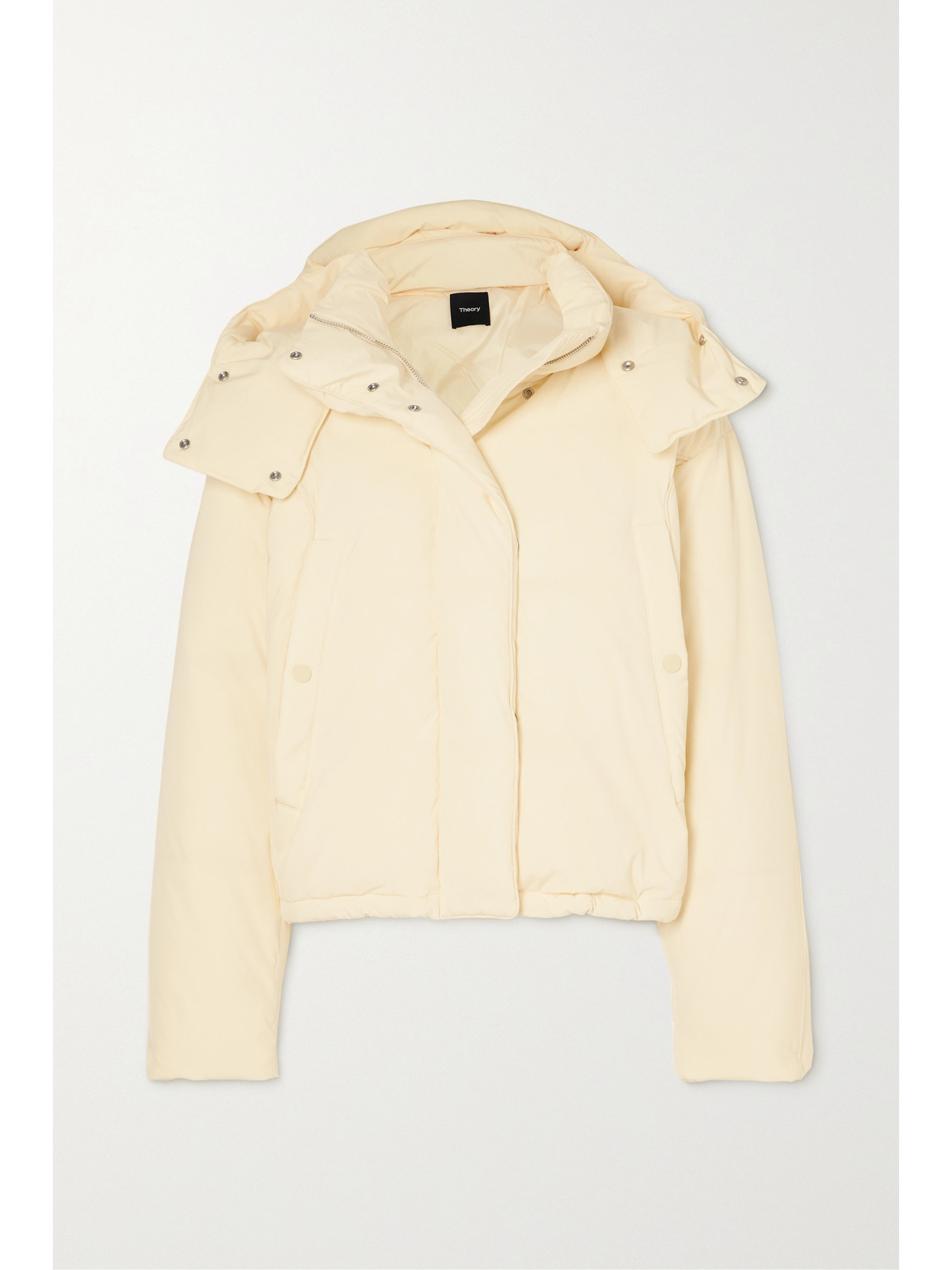 Theory Hooded Padded Shell Jacket - Cream