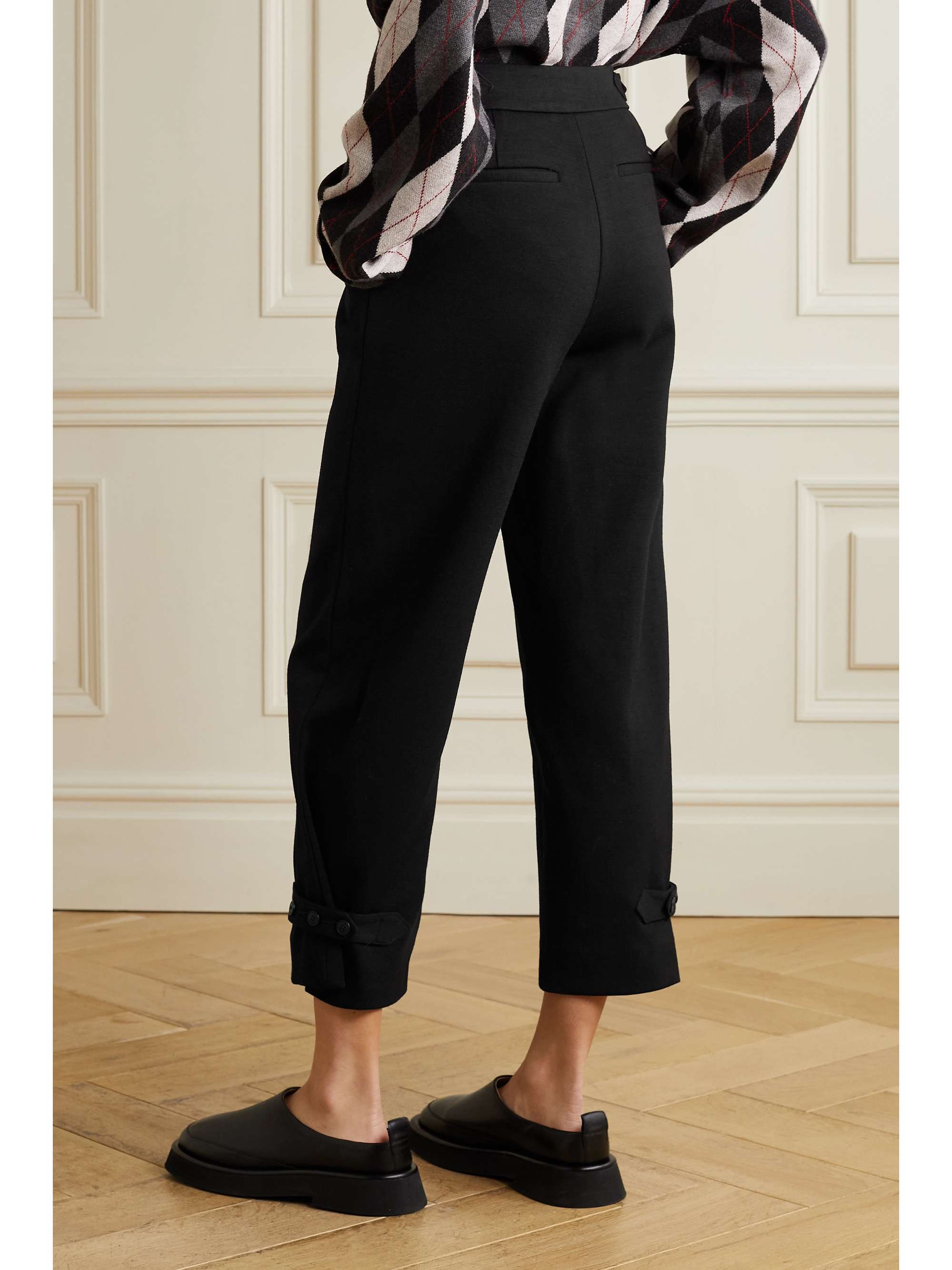 Black Jersey tapered pants | TORY BURCH 