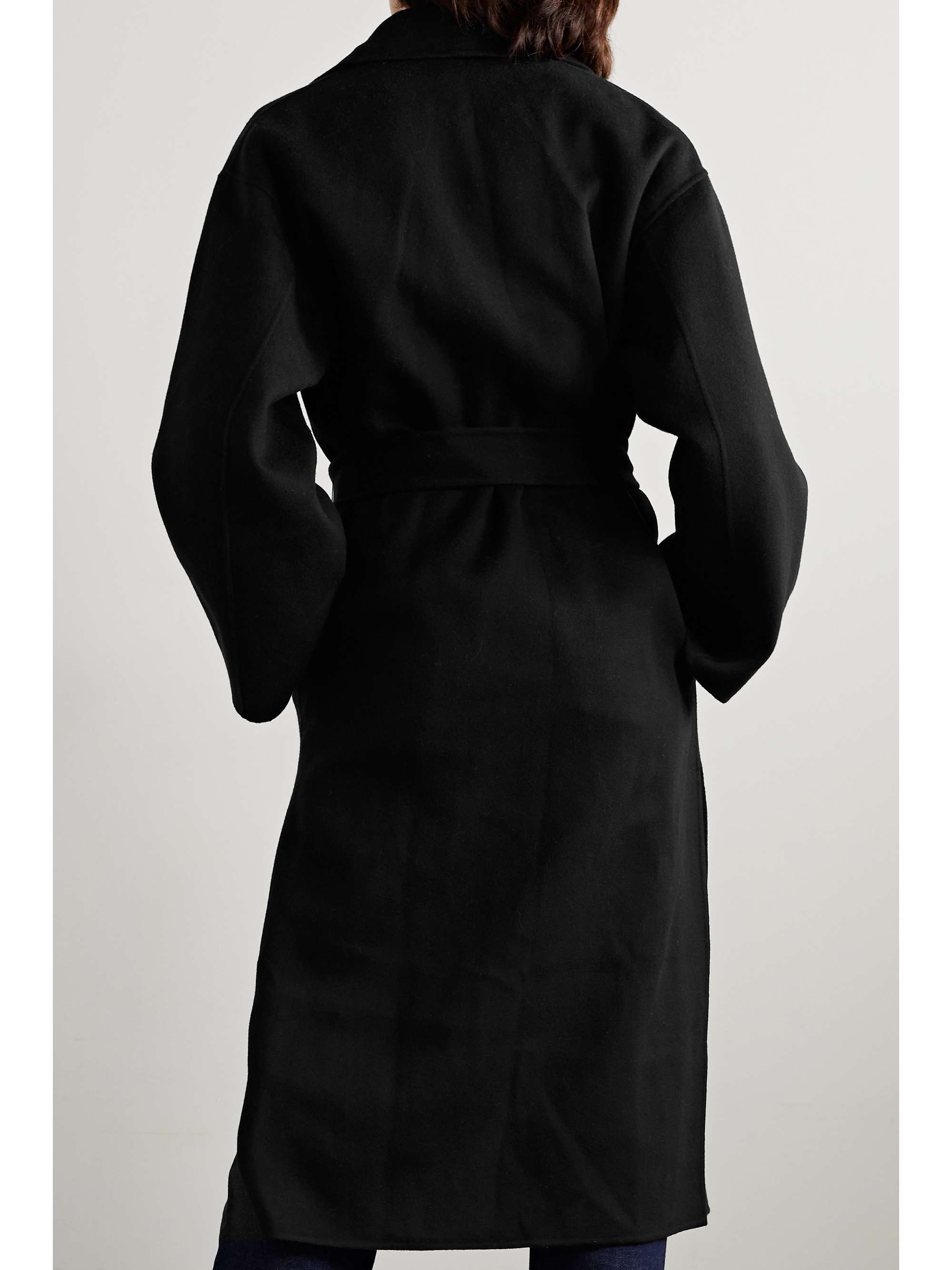 theory black wool coat