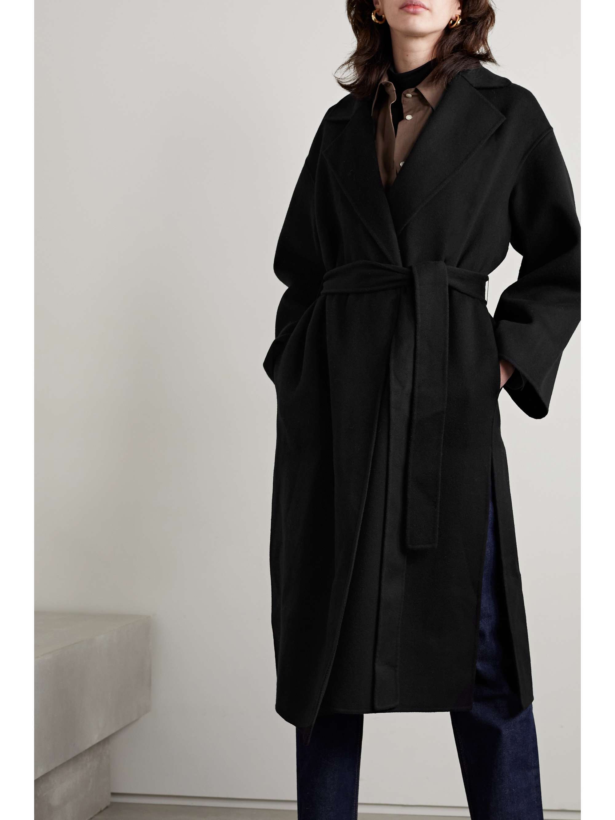 theory belted wool coat