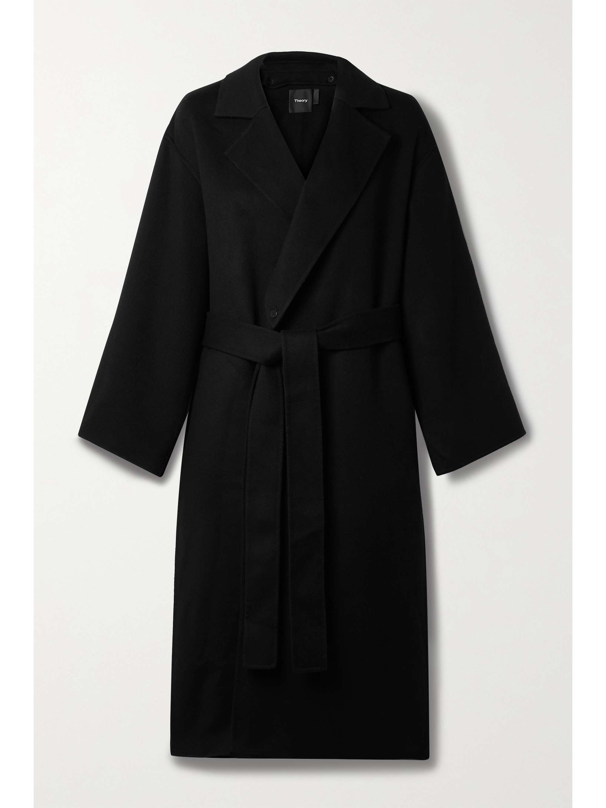 theory black wool coat