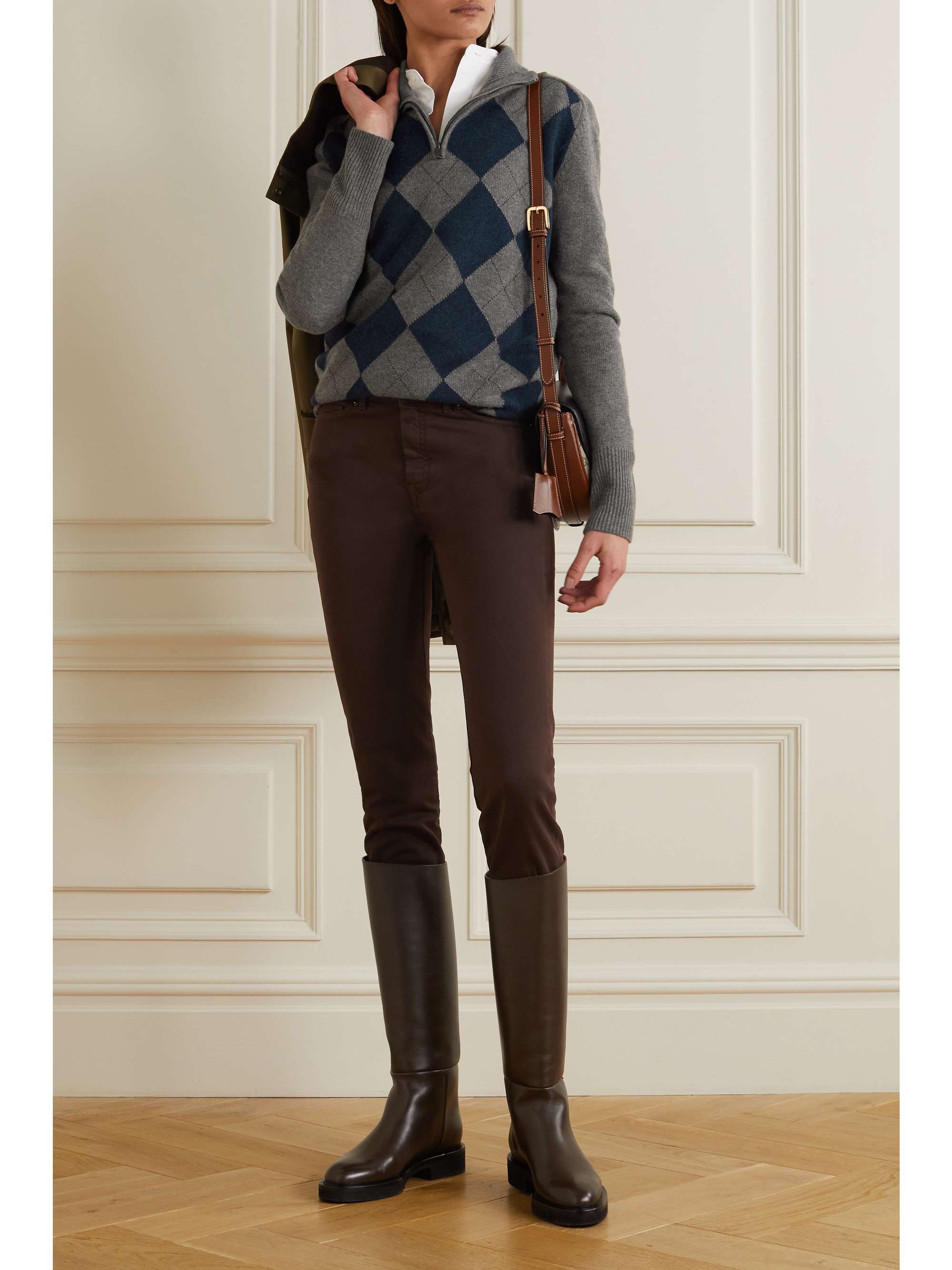 PURDEY Argyle cashmere sweater