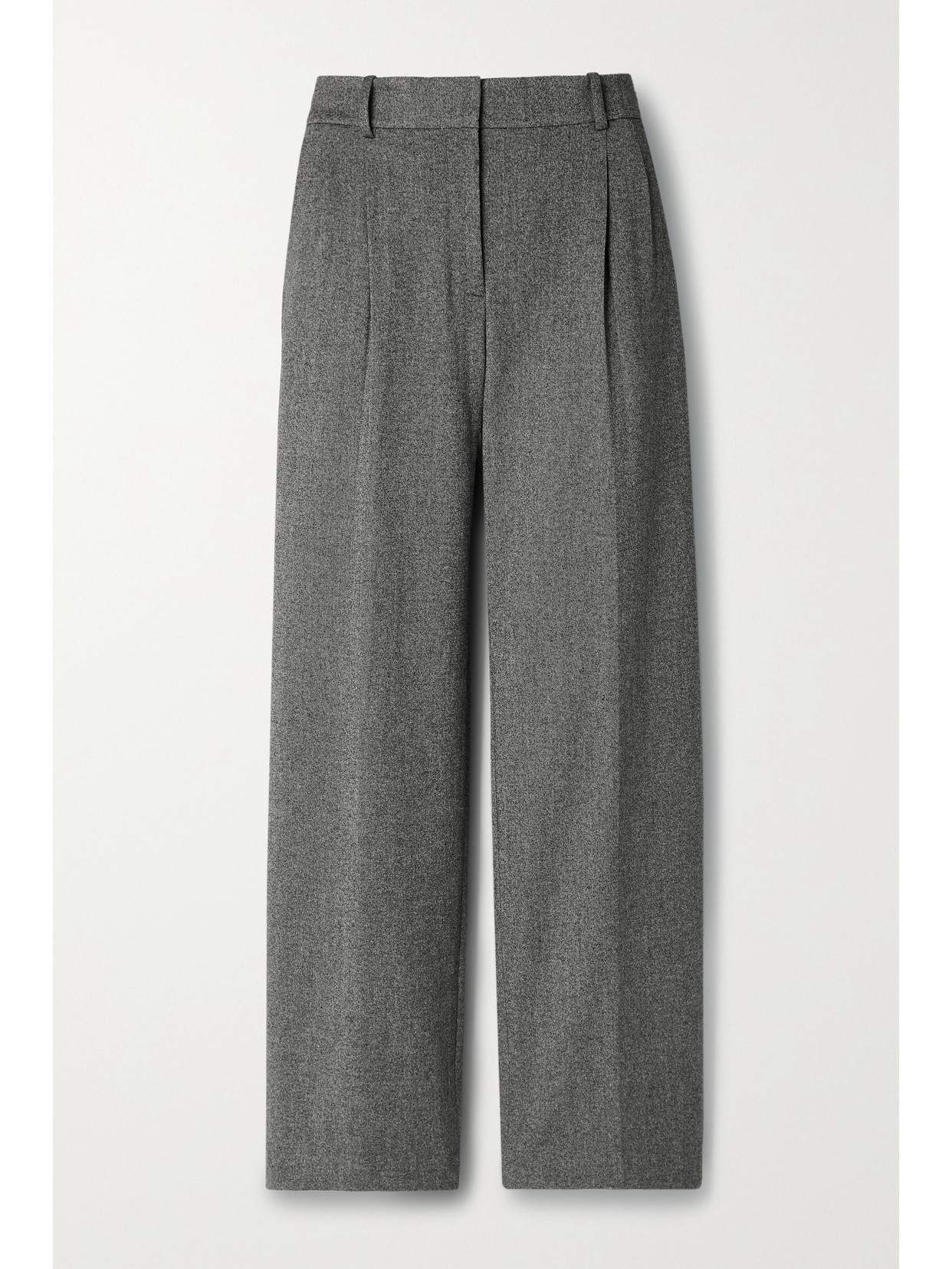 Theory Pleated Twill Wide-leg Pants In 