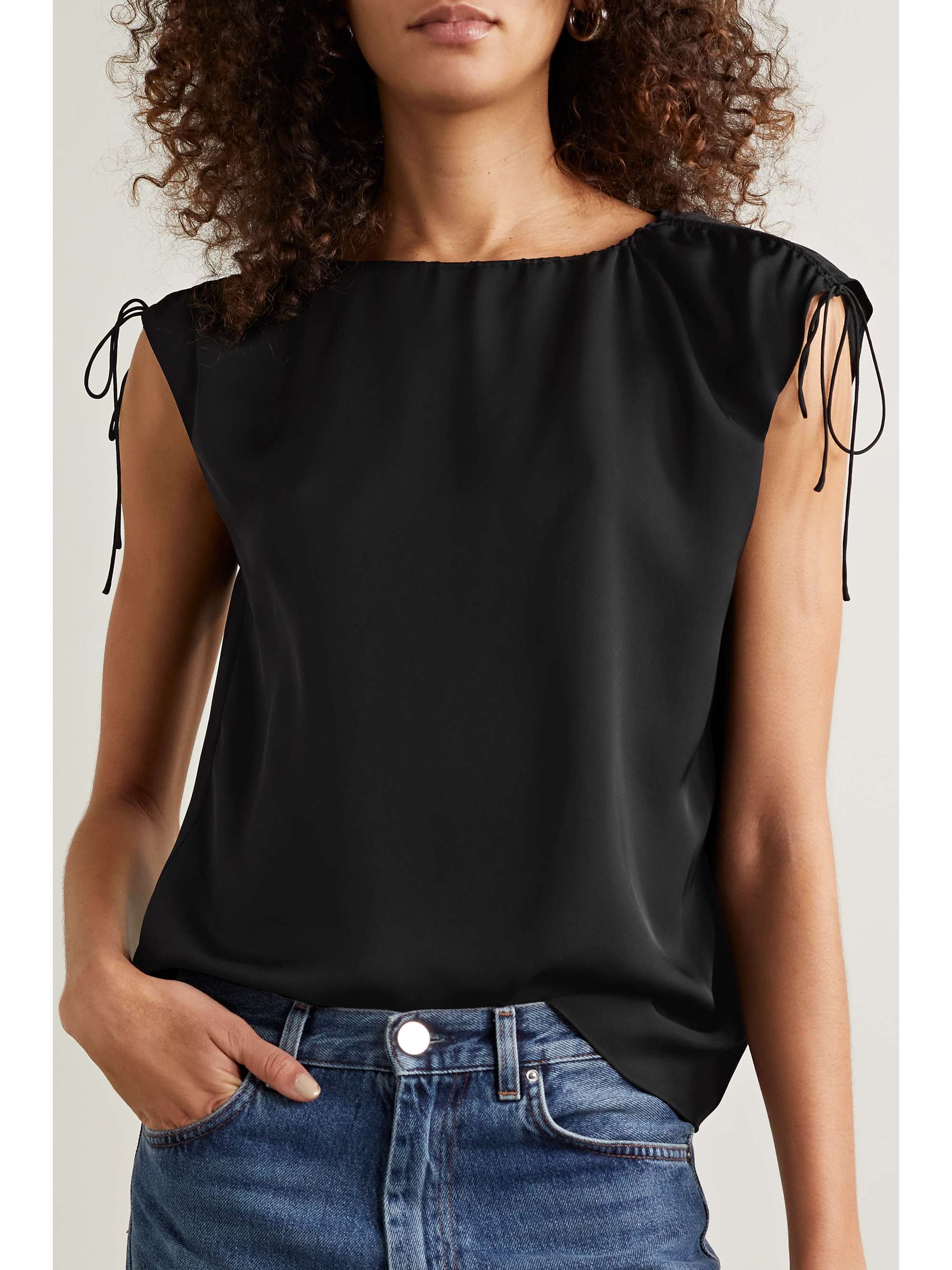Black Silk top | THEORY | NET-A-PORTER