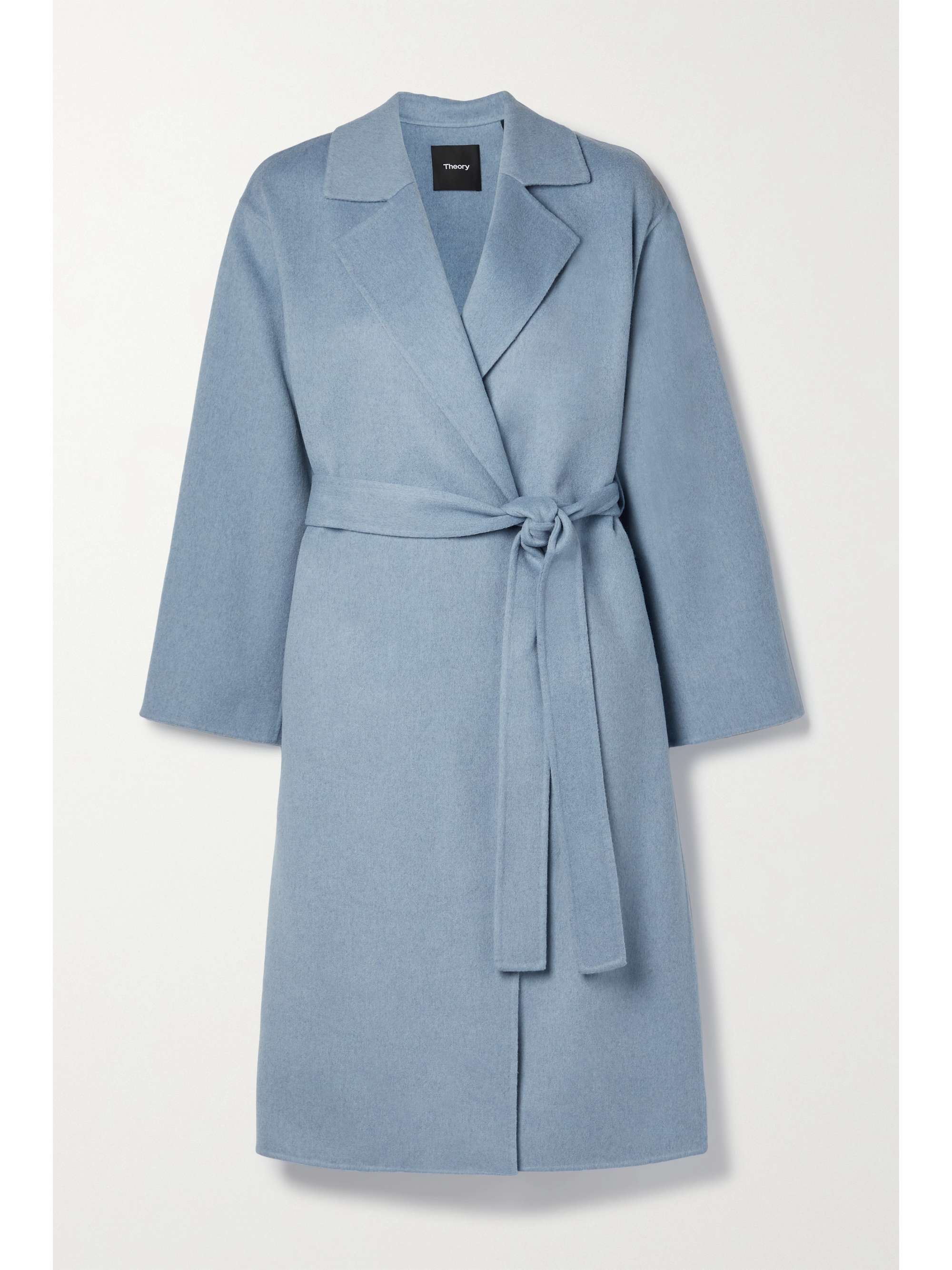 light blue wool blend coat