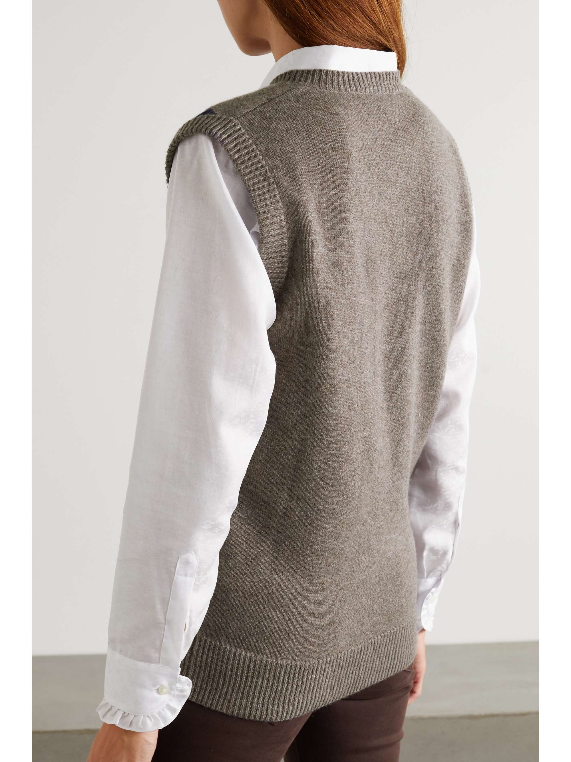 PURDEY Argyle cashmere vest