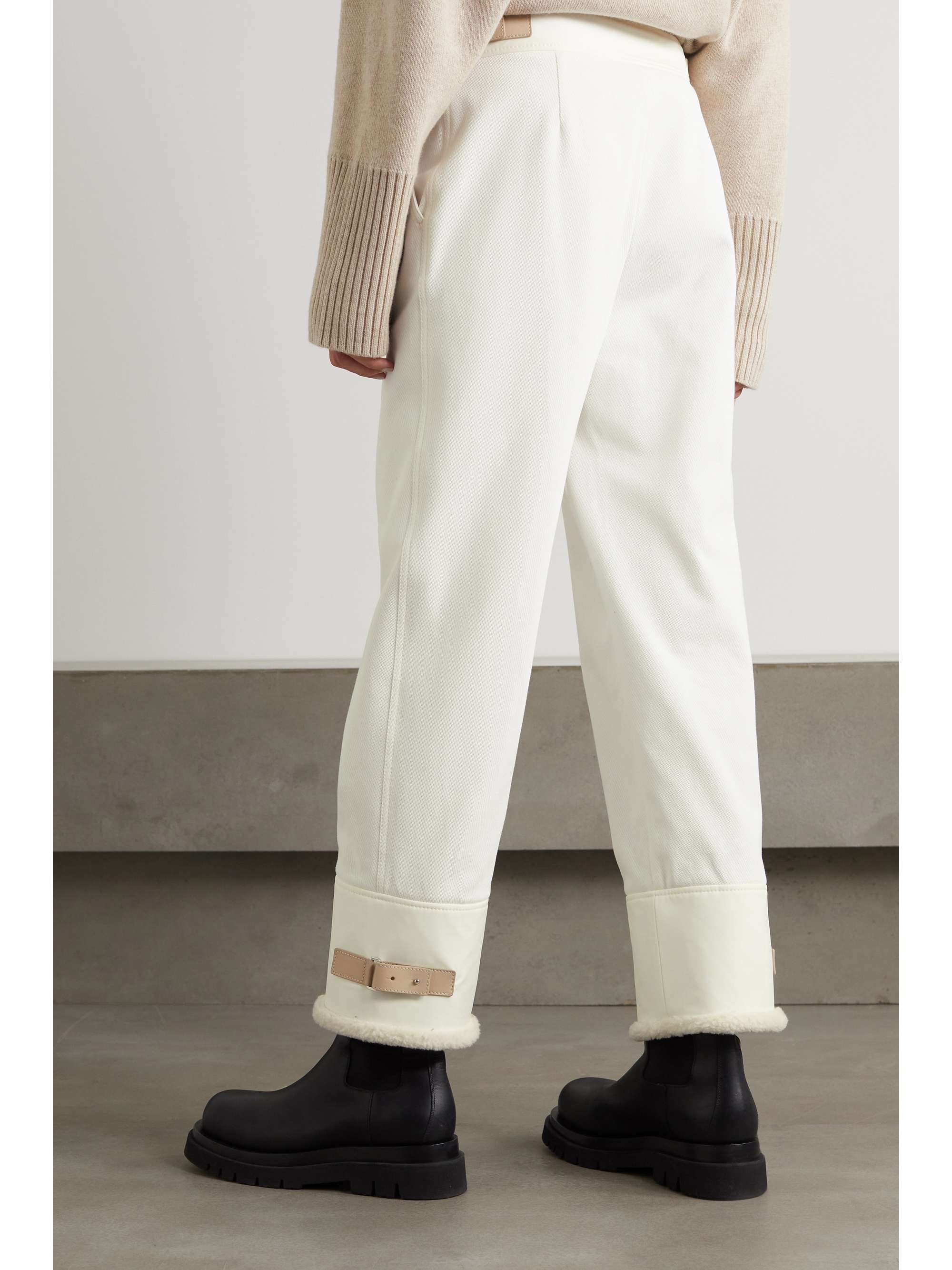 LORO PIANA Andes Hose mit geradem Bein aus Twill aus einer Baumwollmischung mit Futter aus Shearling-Imitat