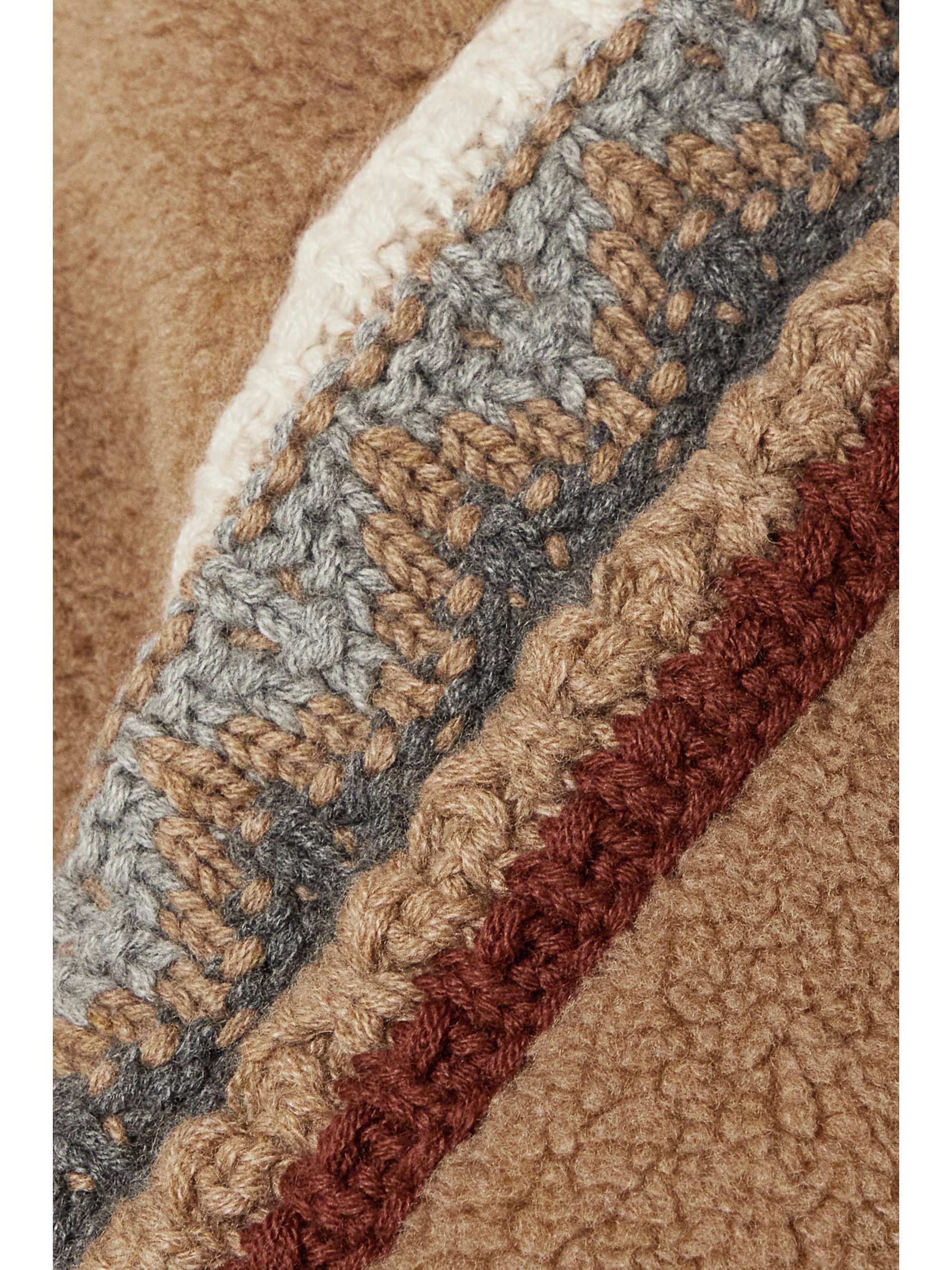 LORO PIANA Morin intarsia-trimmed cashmere and silk-blend bomber jacket