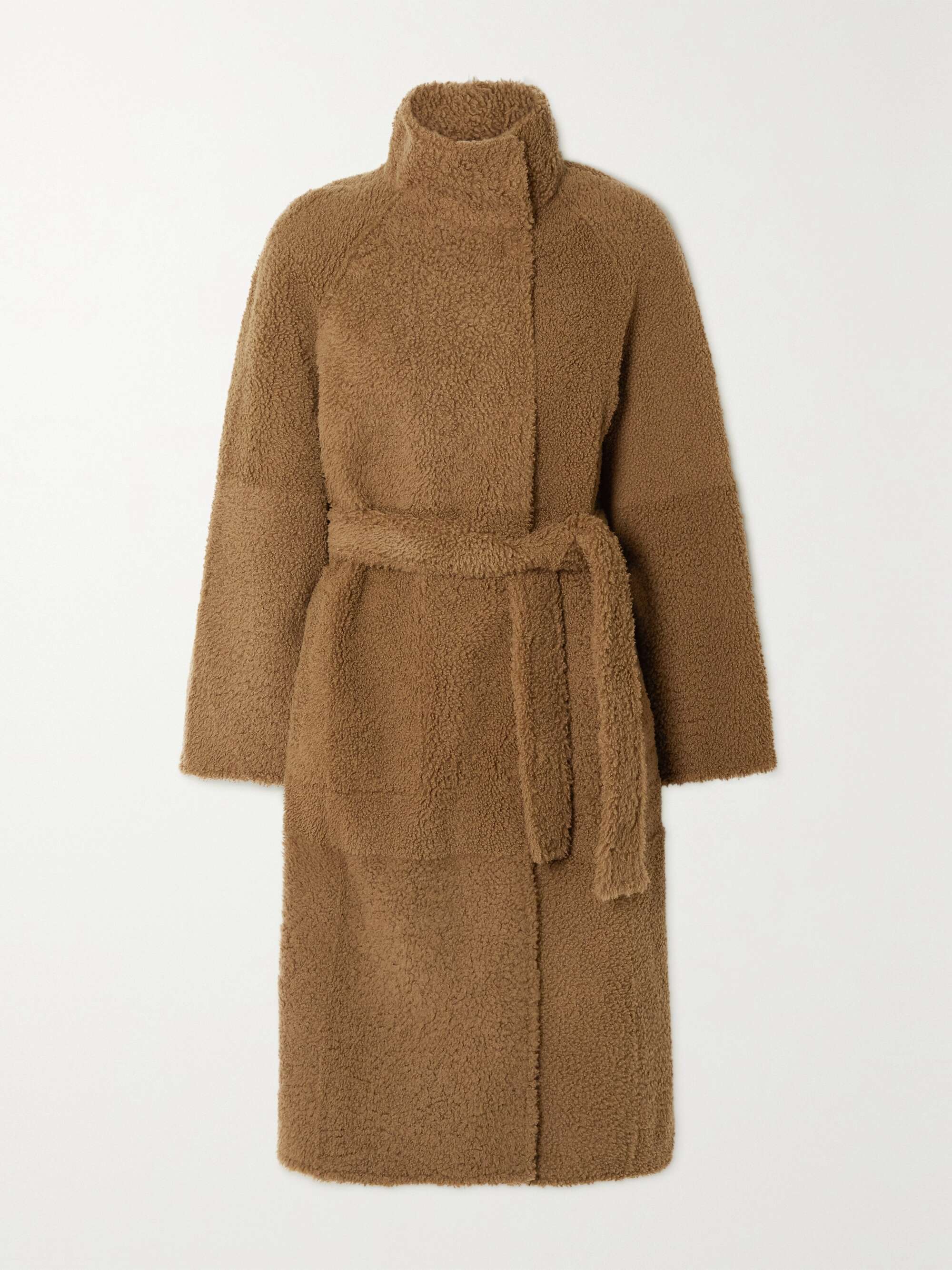 shearling wrap coat