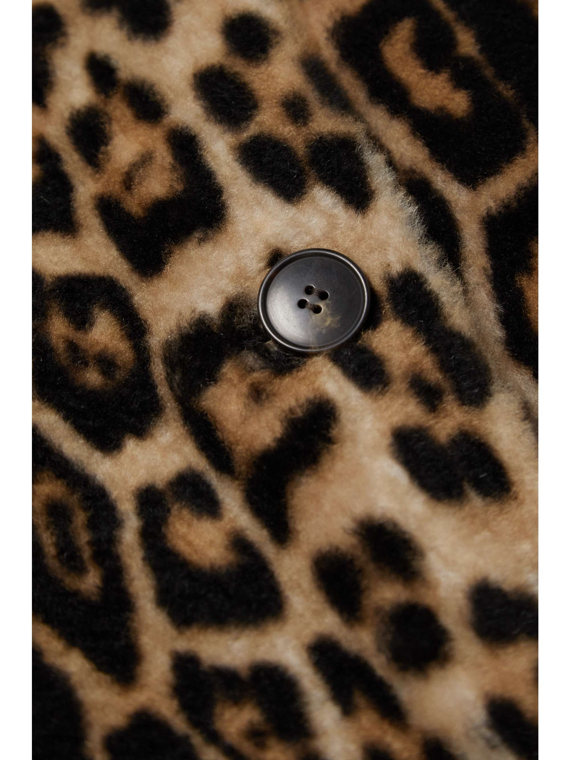 YVES SALOMON Belted leopard-print shearling trench coat