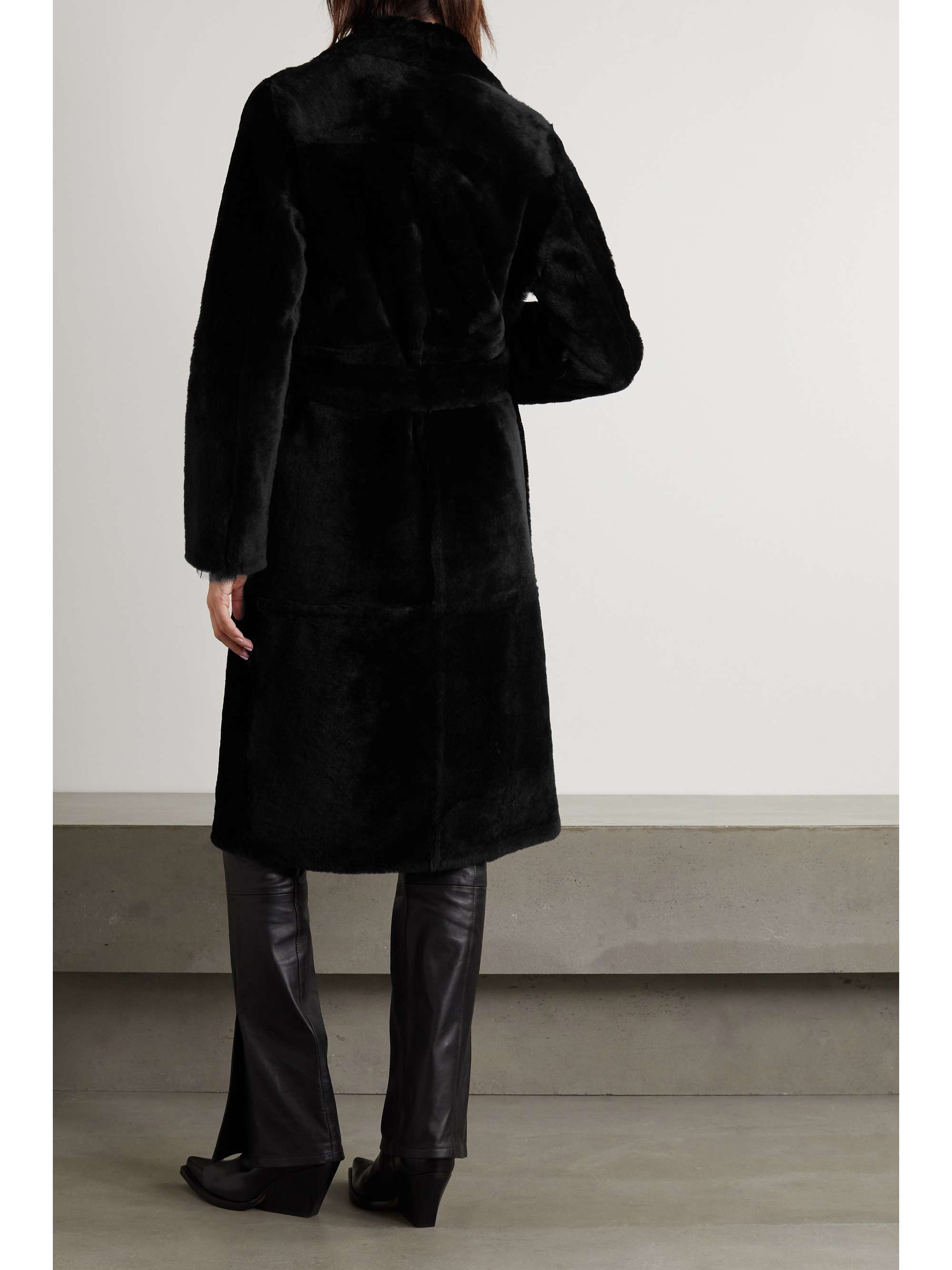 YVES SALOMON Double-breasted shearling coat