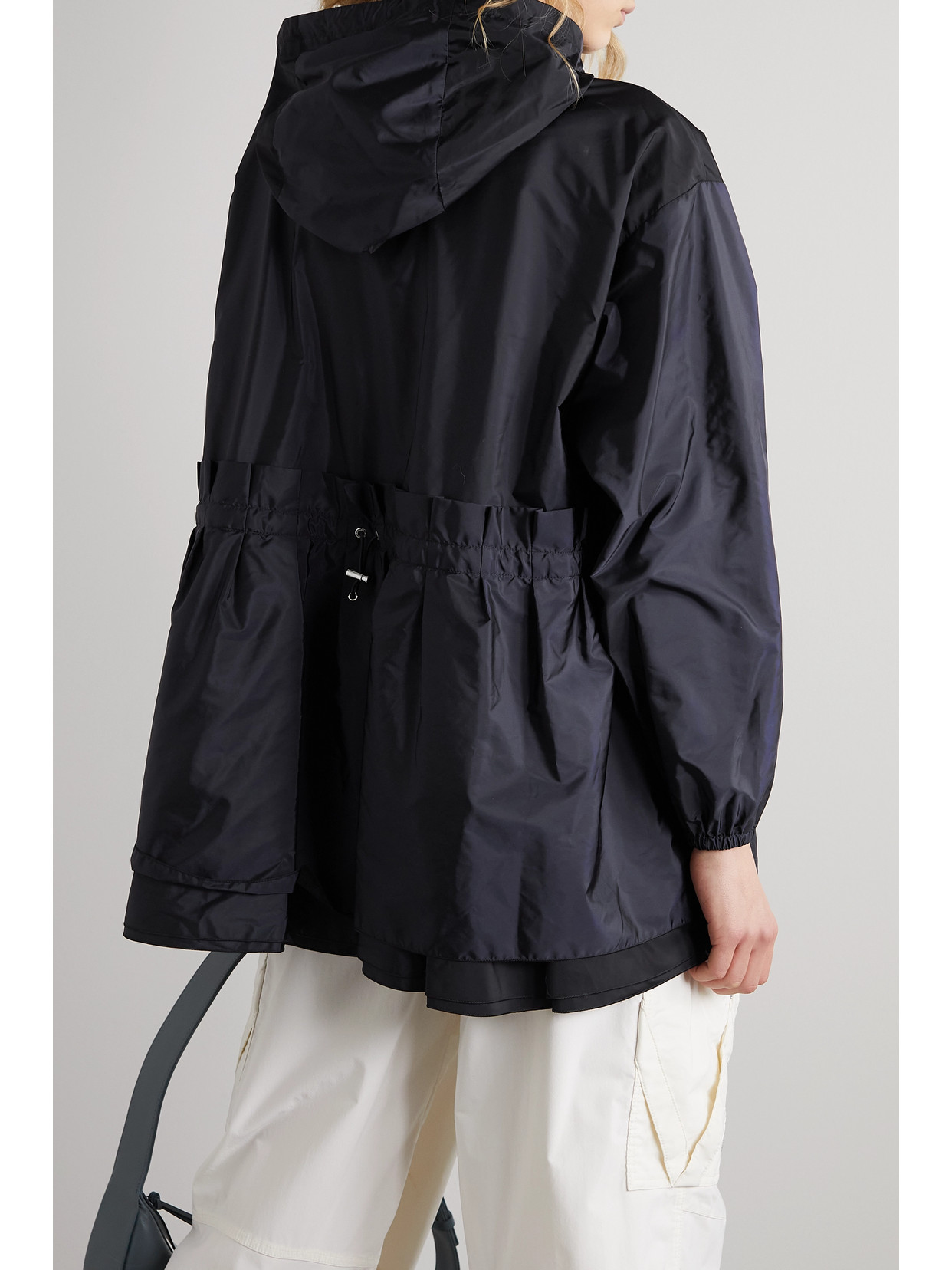 Moncler Hooded Shell Jacket In Blue