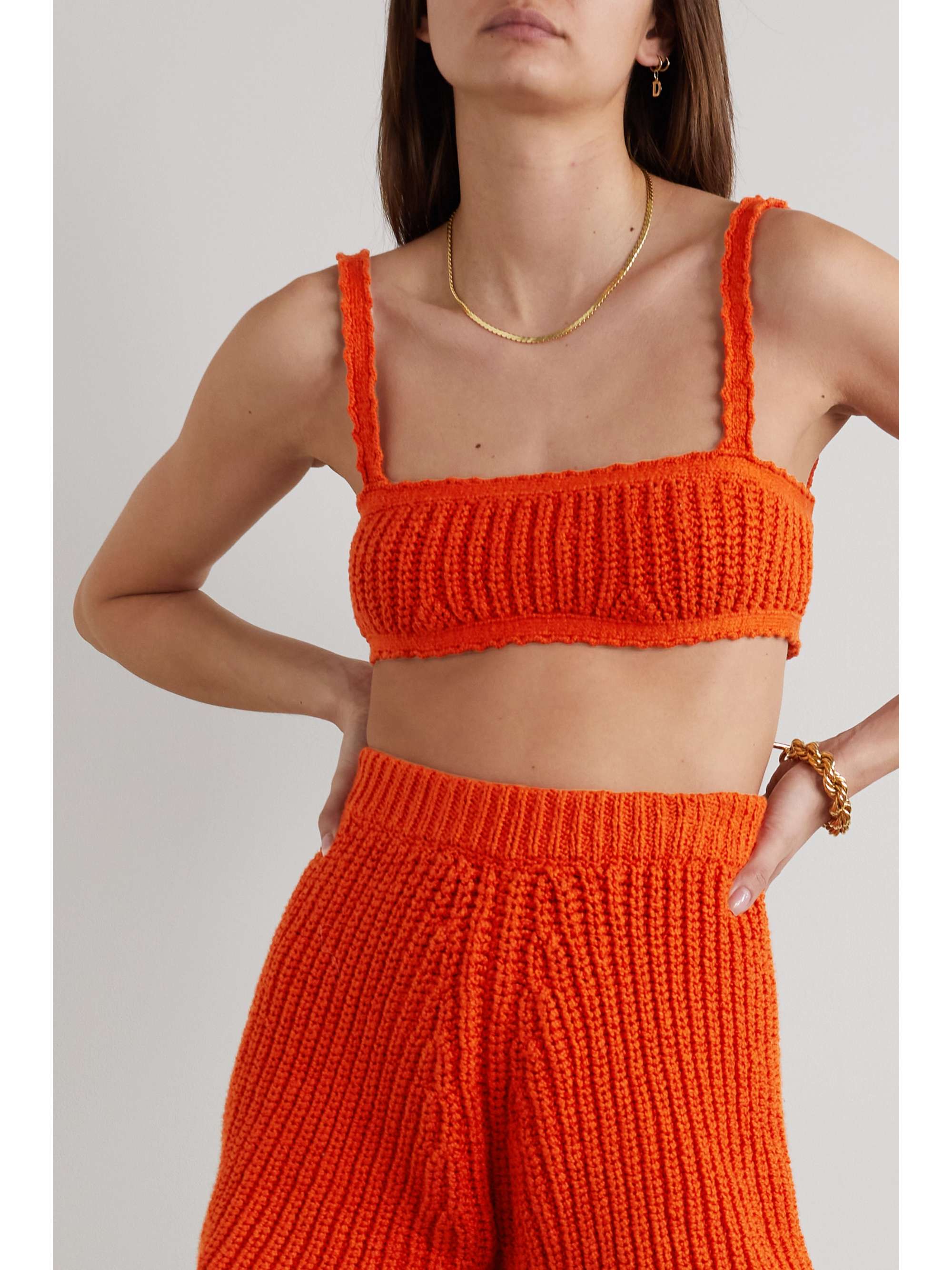 ALANUI Caribbean Vibes ribbed cotton bralette