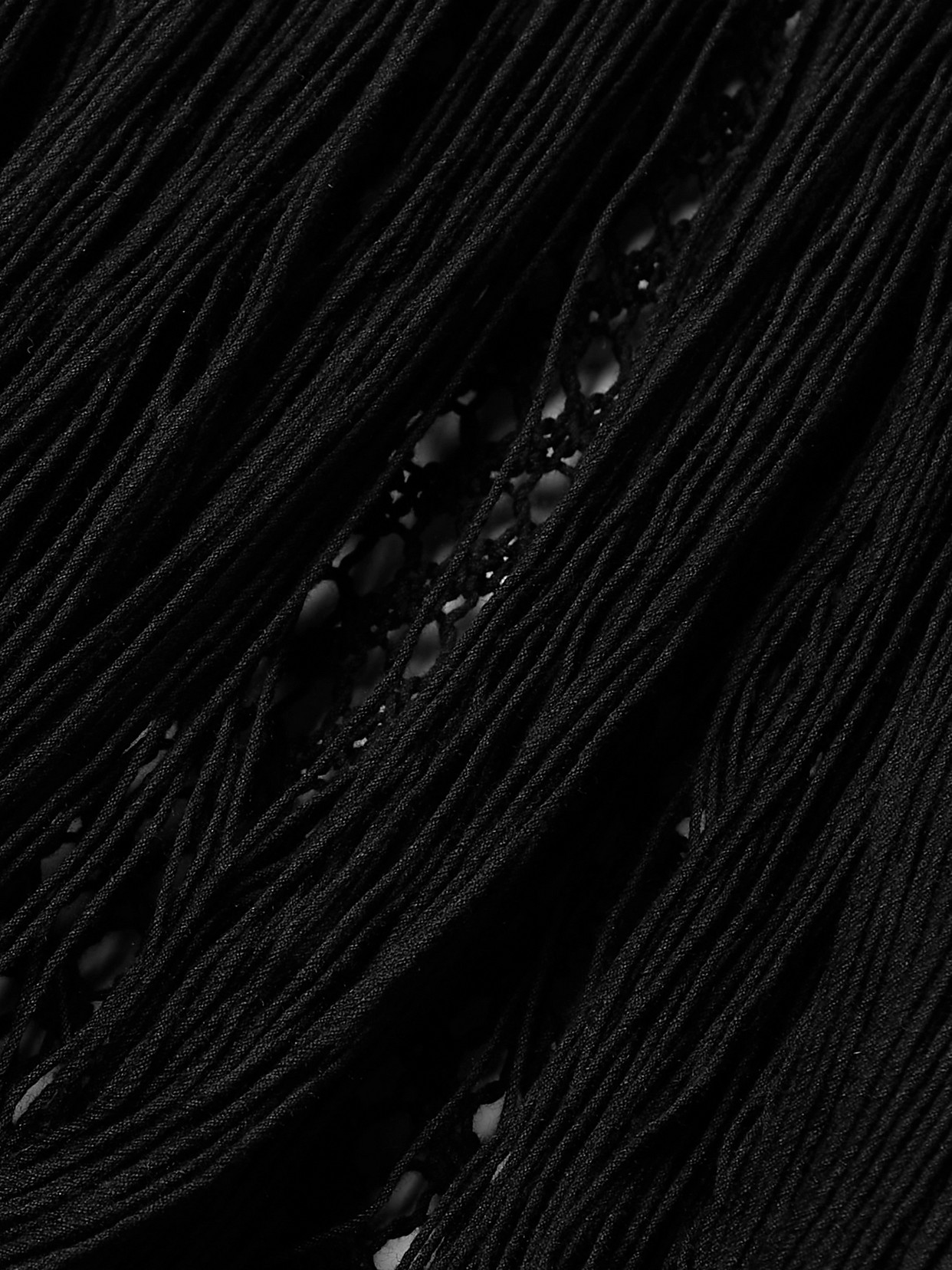 Delphinia Fringed Open-Knit Cotton And Silk-Blend Halterneck Sweater