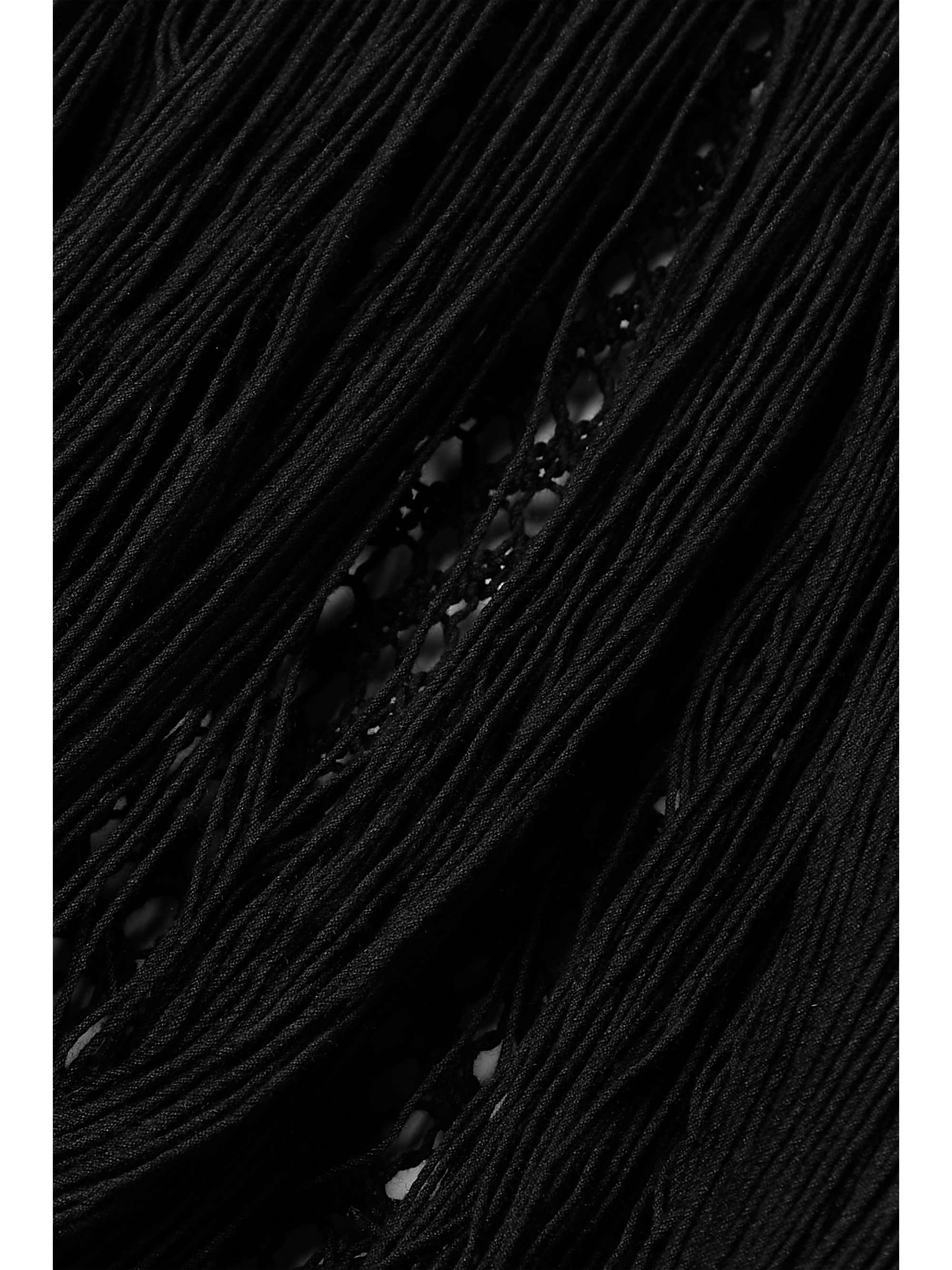 ALTUZARRA Delphinia fringed open-knit cotton and silk-blend halterneck sweater