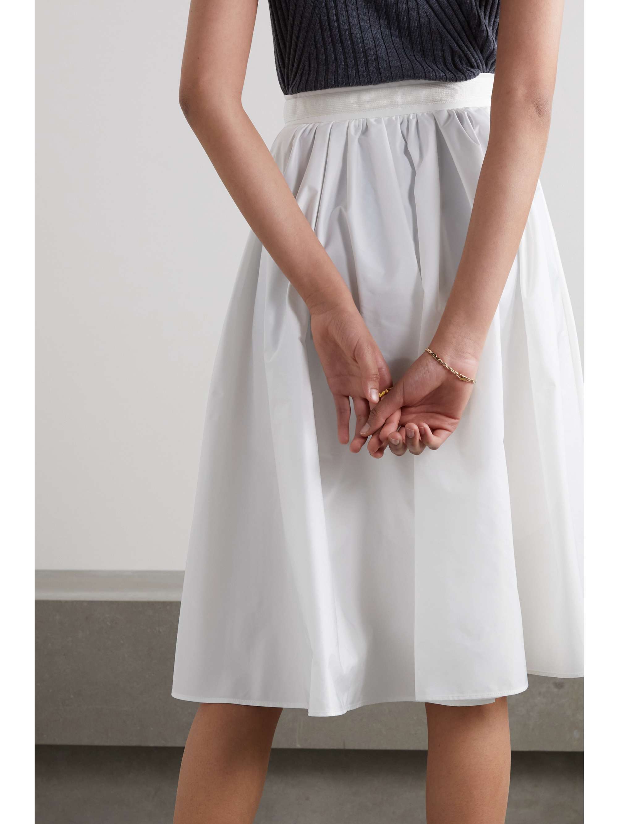 MONCLER Shell midi skirt
