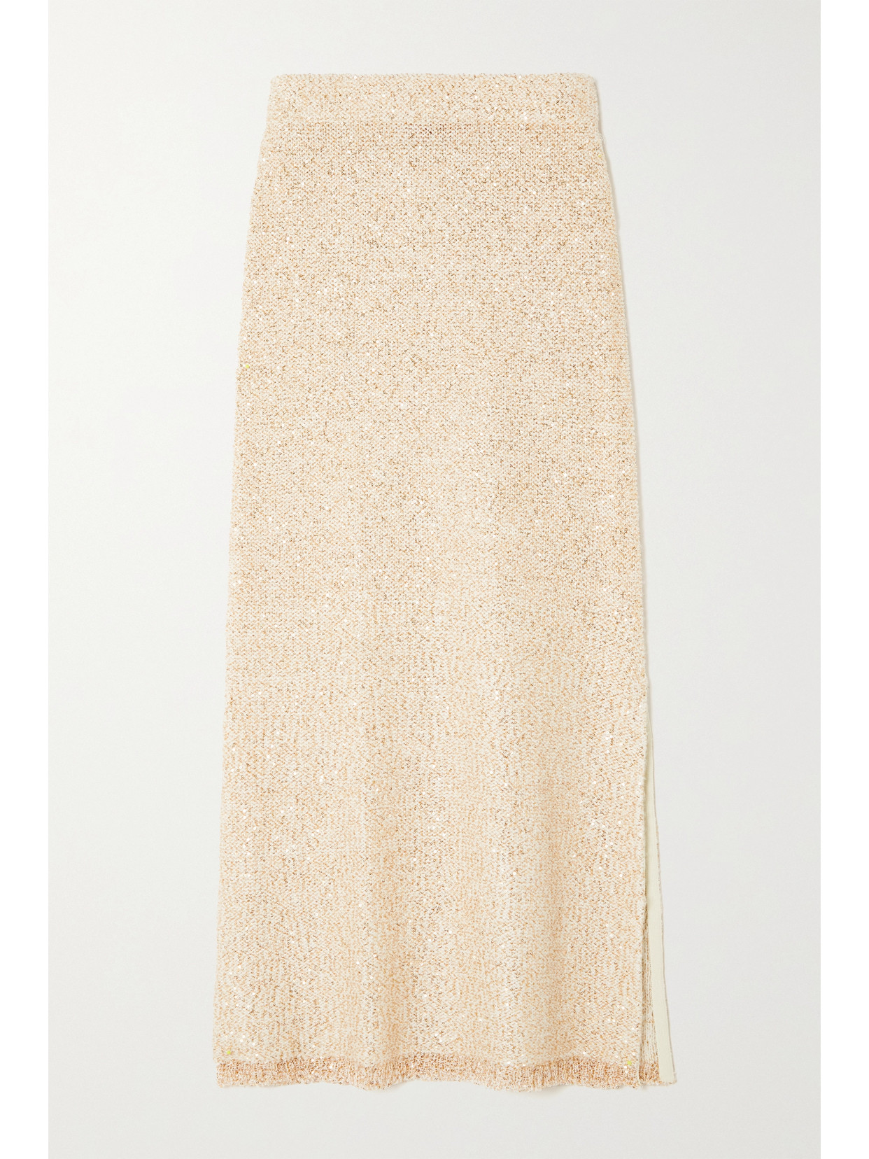 Altuzarra Dione Sequin-embellished Knitted Midi Skirt - Ivory