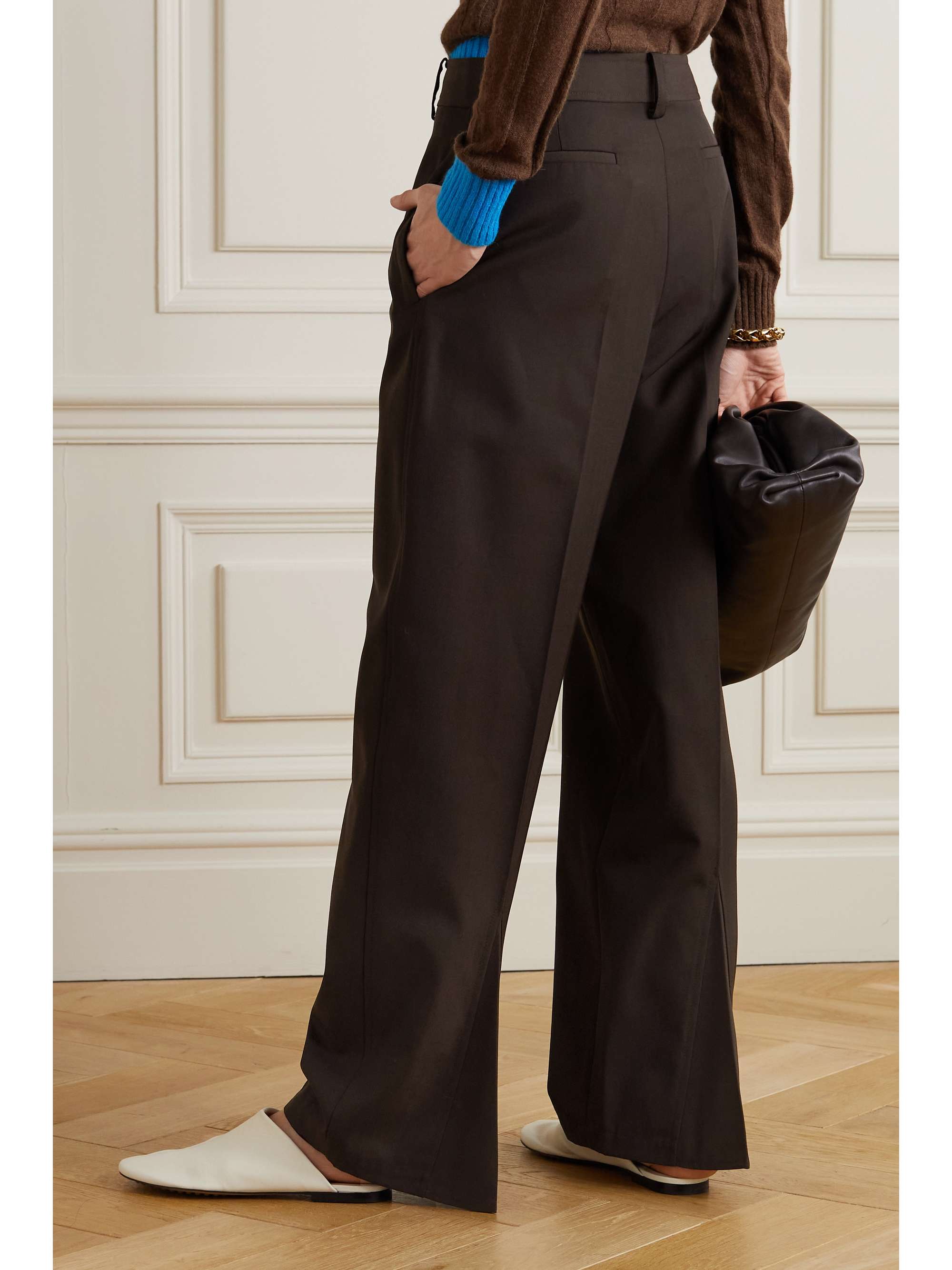 VICTORIA BECKHAM Twill wide-leg pants