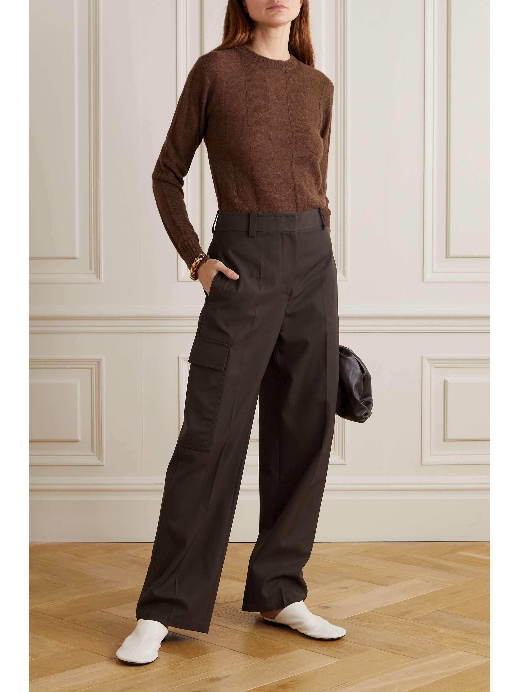VICTORIA BECKHAM Twill wide-leg pants