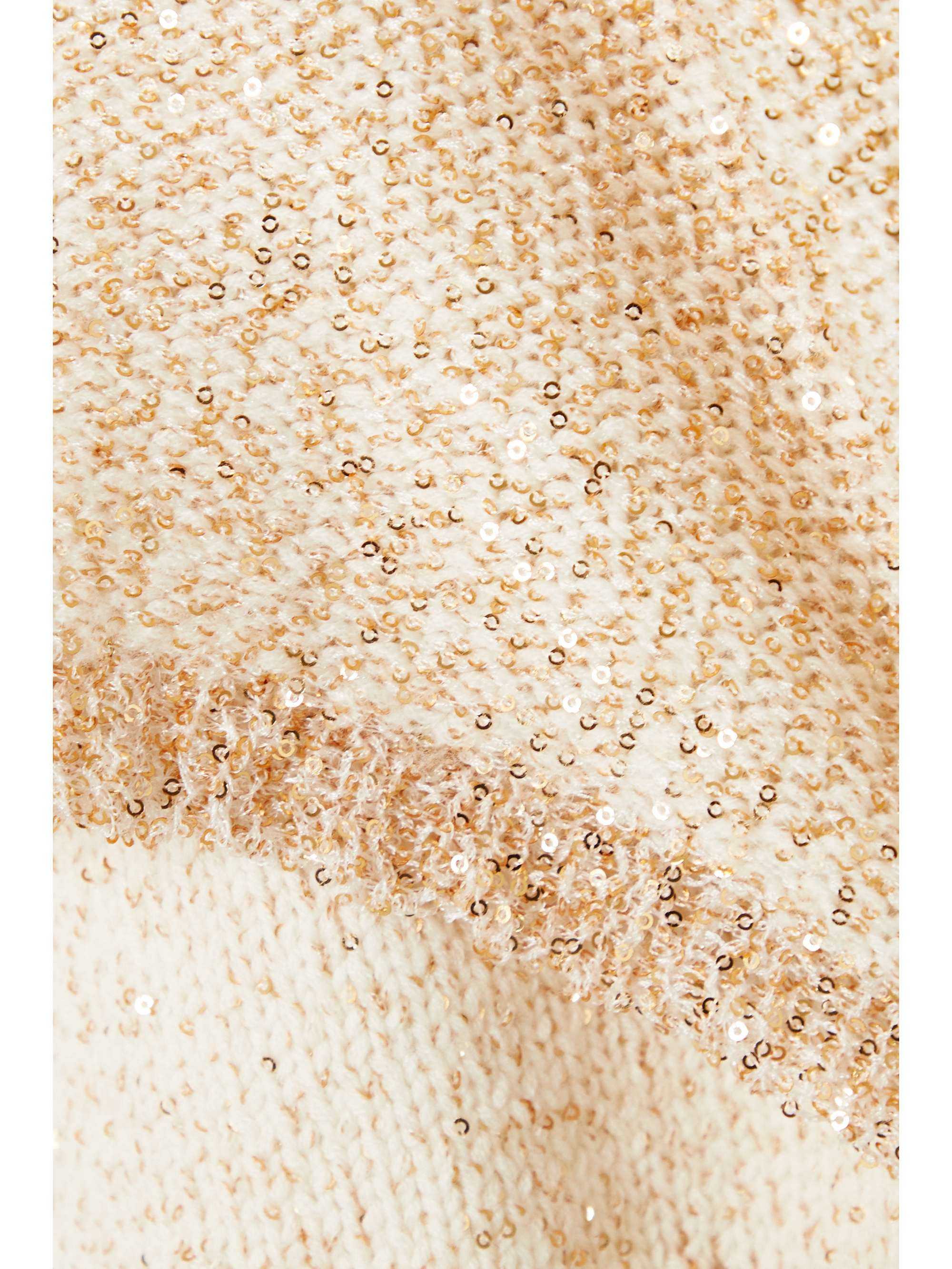 ALTUZARRA Melitta cropped sequin-embellished knitted turtleneck sweater