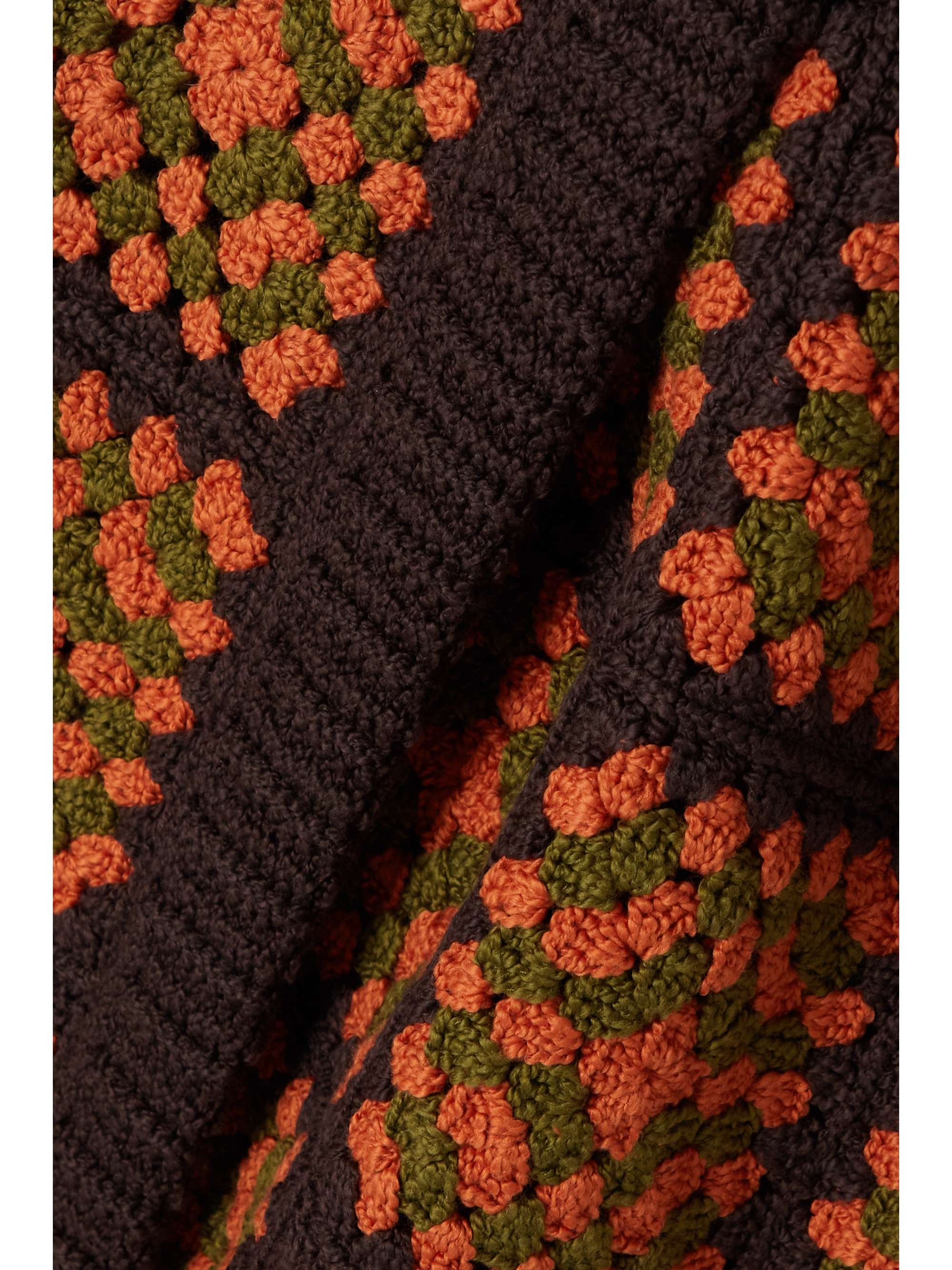 ALANUI Positive Vibes crochet-knit cotton midi skirt
